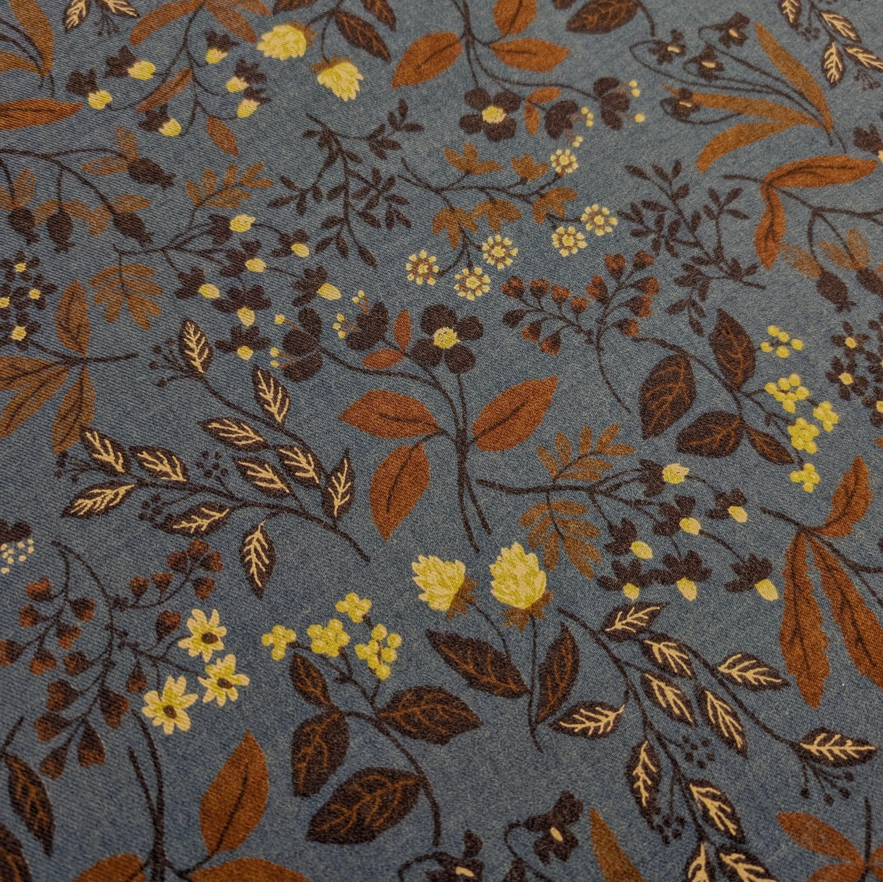Hokkoh - Enchanted Wildflowers Brushed Cotton Fabric - Mustard