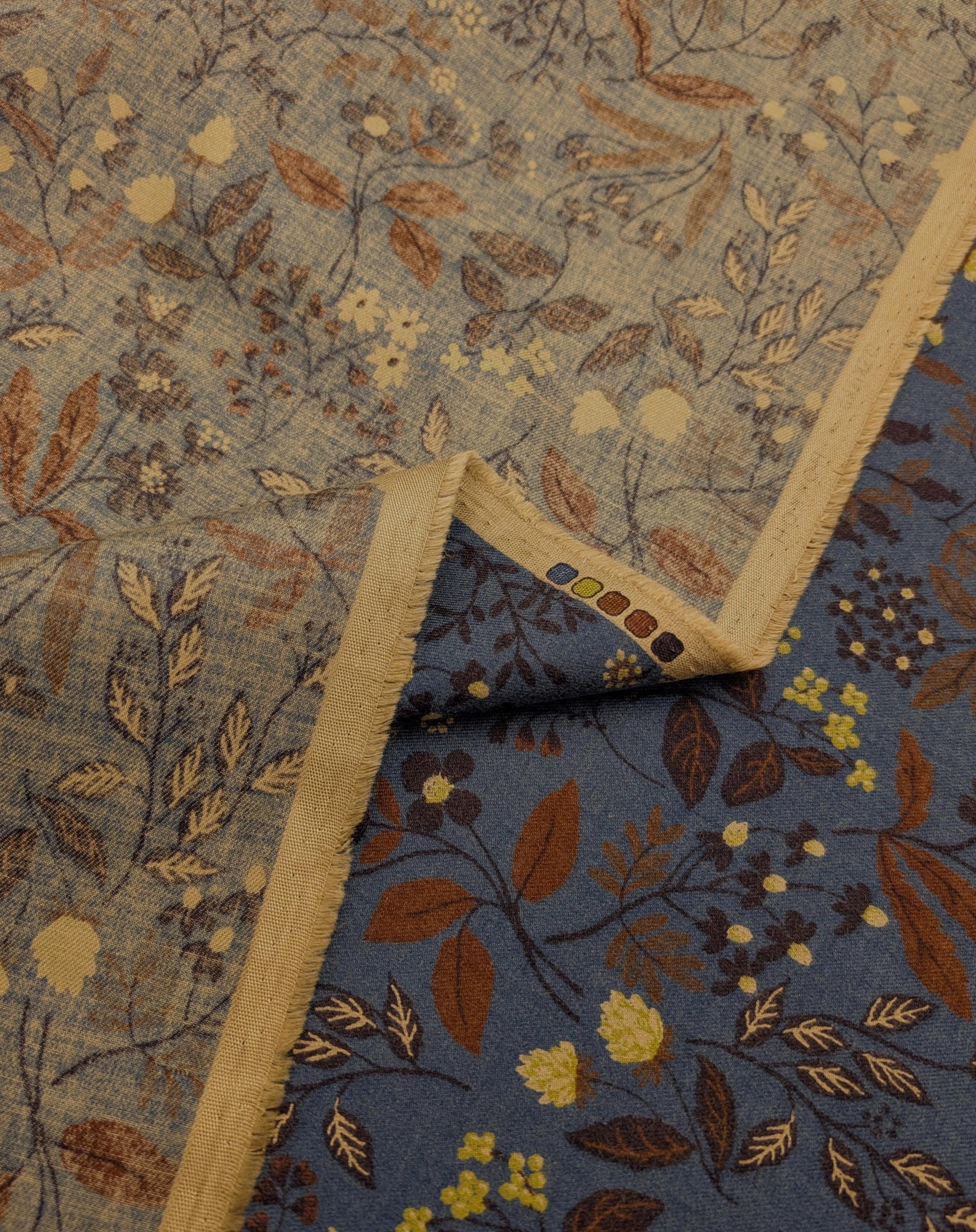 Hokkoh - Enchanted Wildflowers Brushed Cotton Fabric - Mustard