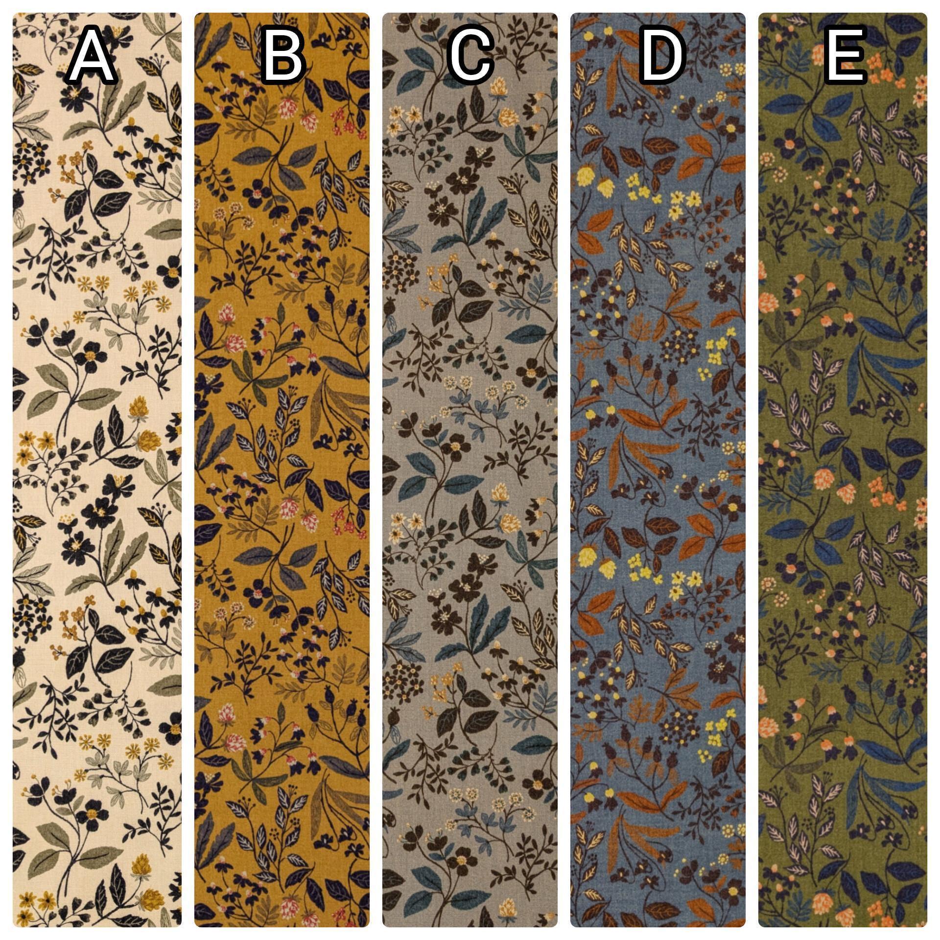 Hokkoh - Enchanted Wildflowers Brushed Cotton Fabric - Mustard