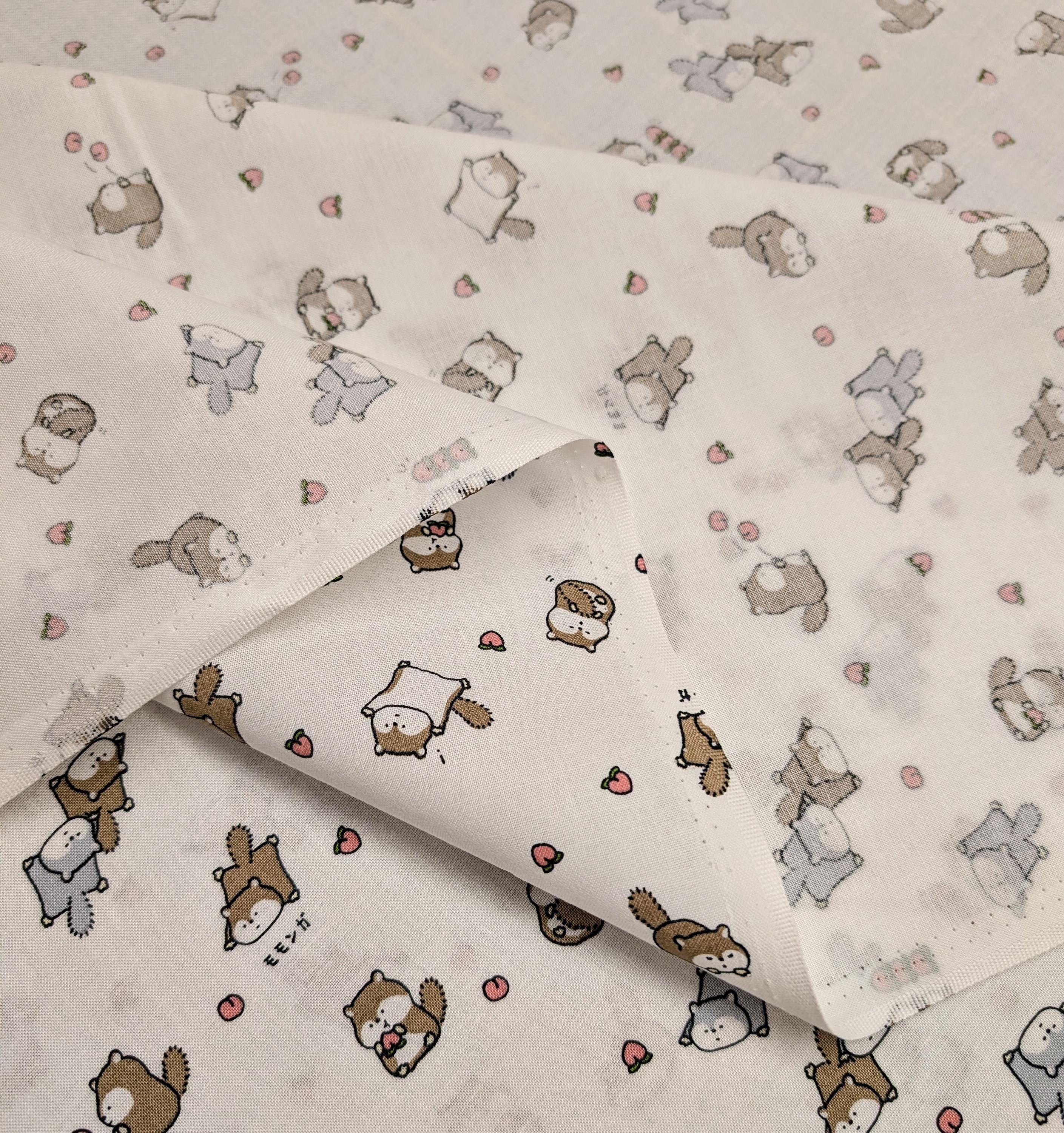 Cosmo - NEW Flying Squirrels & Peaches Cotton - White