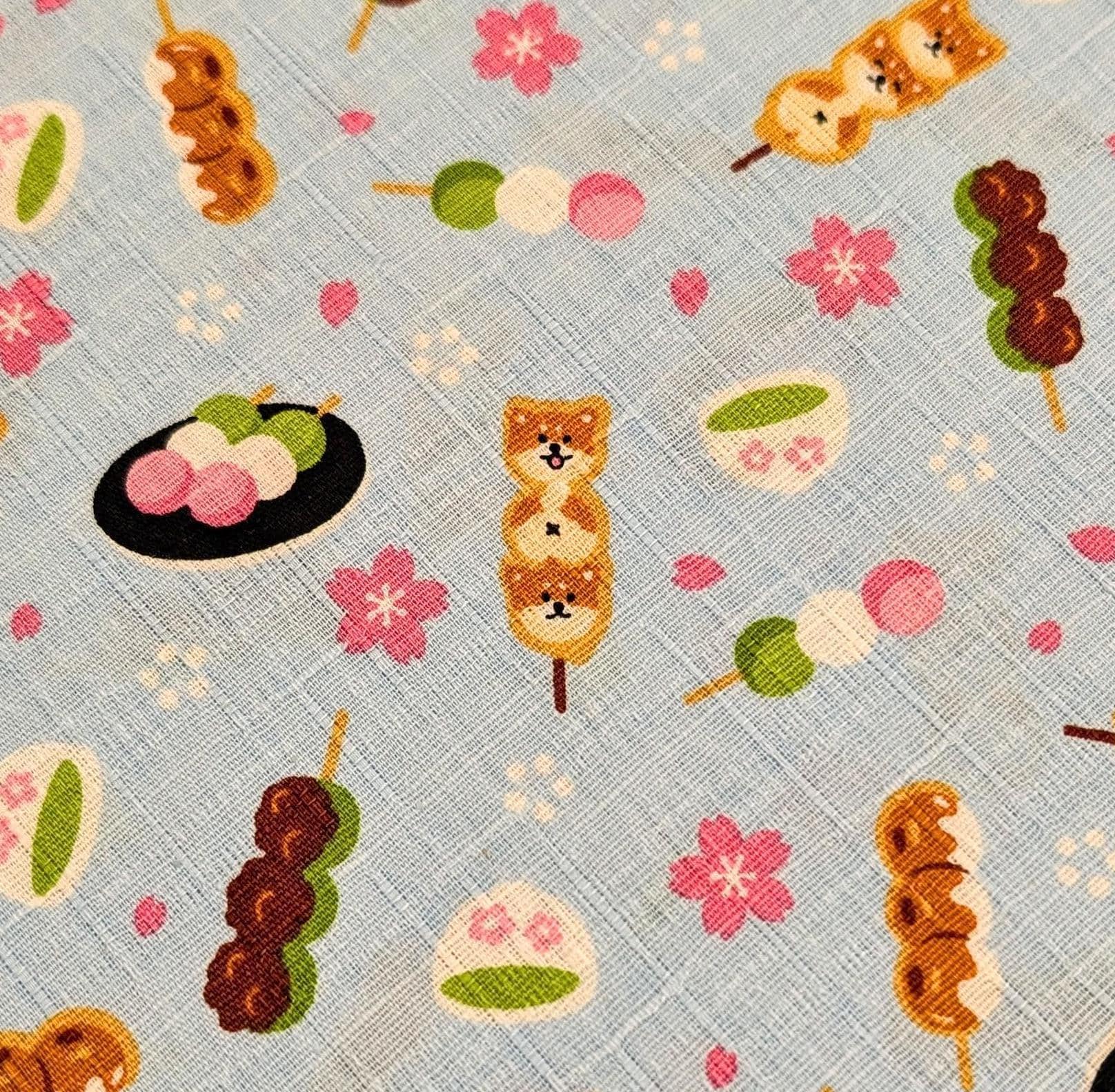 Cosmo - Shiba Sakura Mochi Cotton Dobby - Blue