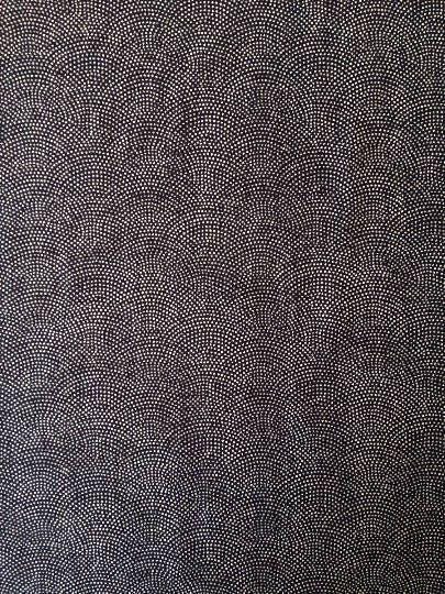 Sevenberry - Same-Komon Shark Skin Pattern Cotton Fabric - Navy Blue Beige
