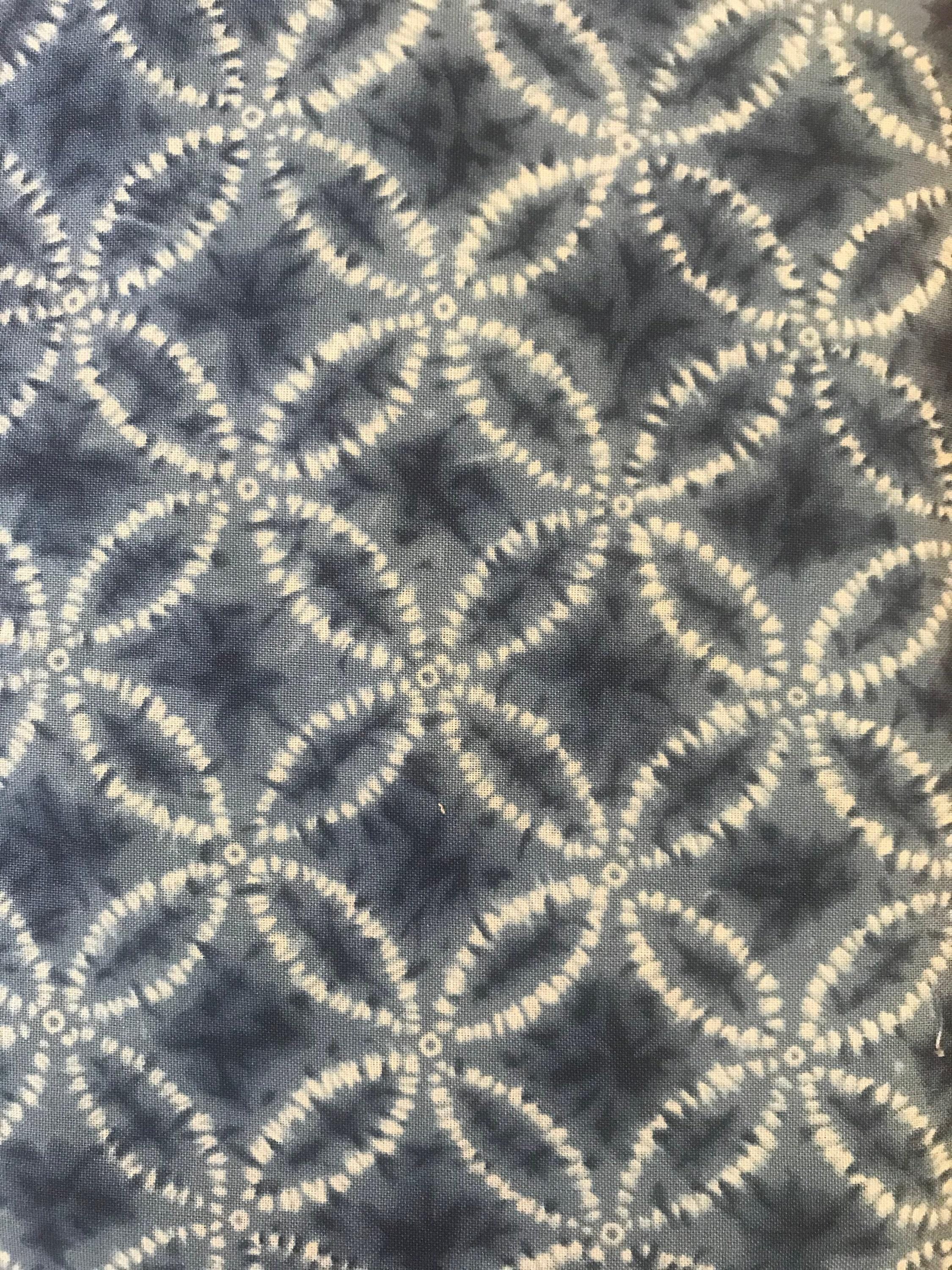 Sevenberry - Shippo Printed Shibori-Style Collection Cotton Fabric - Light Blue