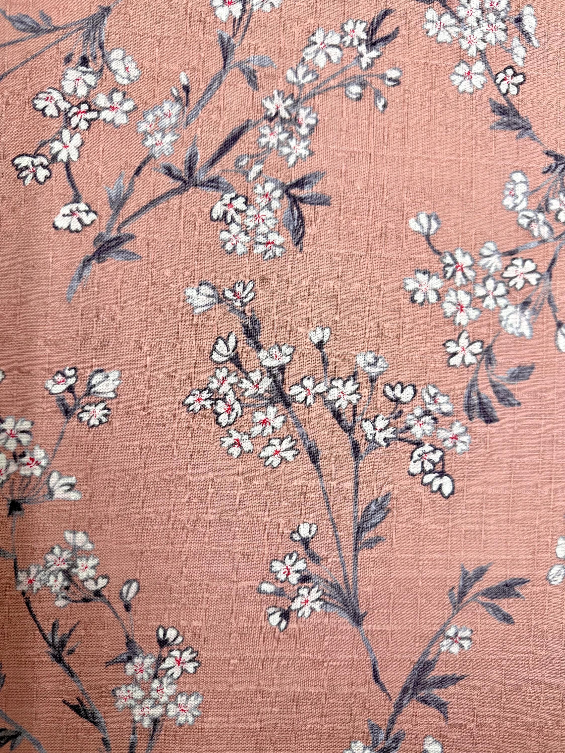 NEW Cherry Blossom Branches Hokkoh Japanese dobby cotton fabric 1024-1130-1A cream
