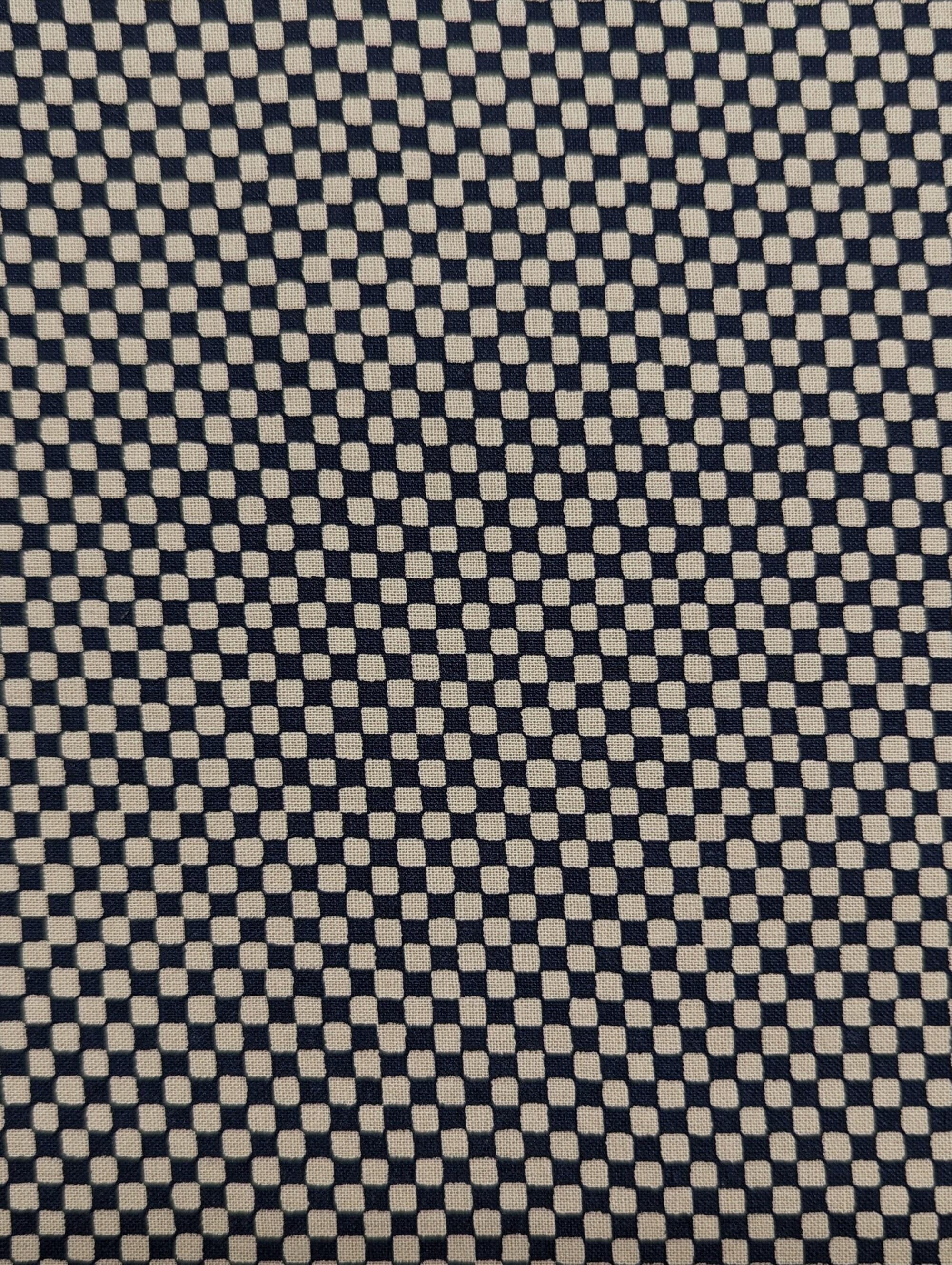 Ichimatsu Checkerboard Sevenberry Japanese cotton fabric 88222-4-4 blue