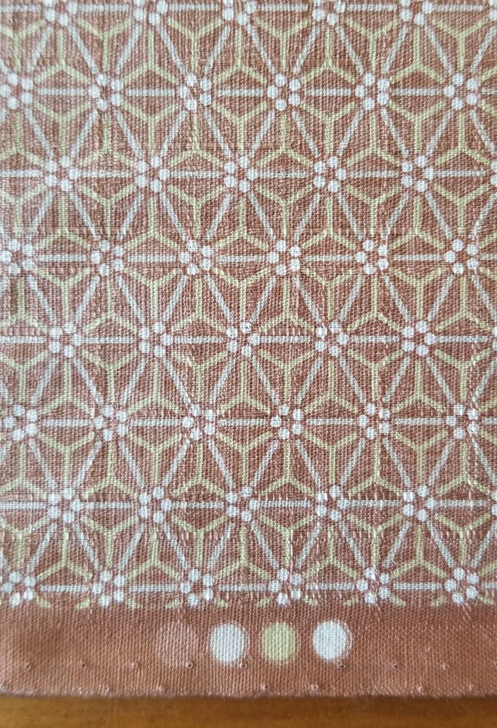 Morikiku - Hemp Leaf Star Cotton Dobby - Peach