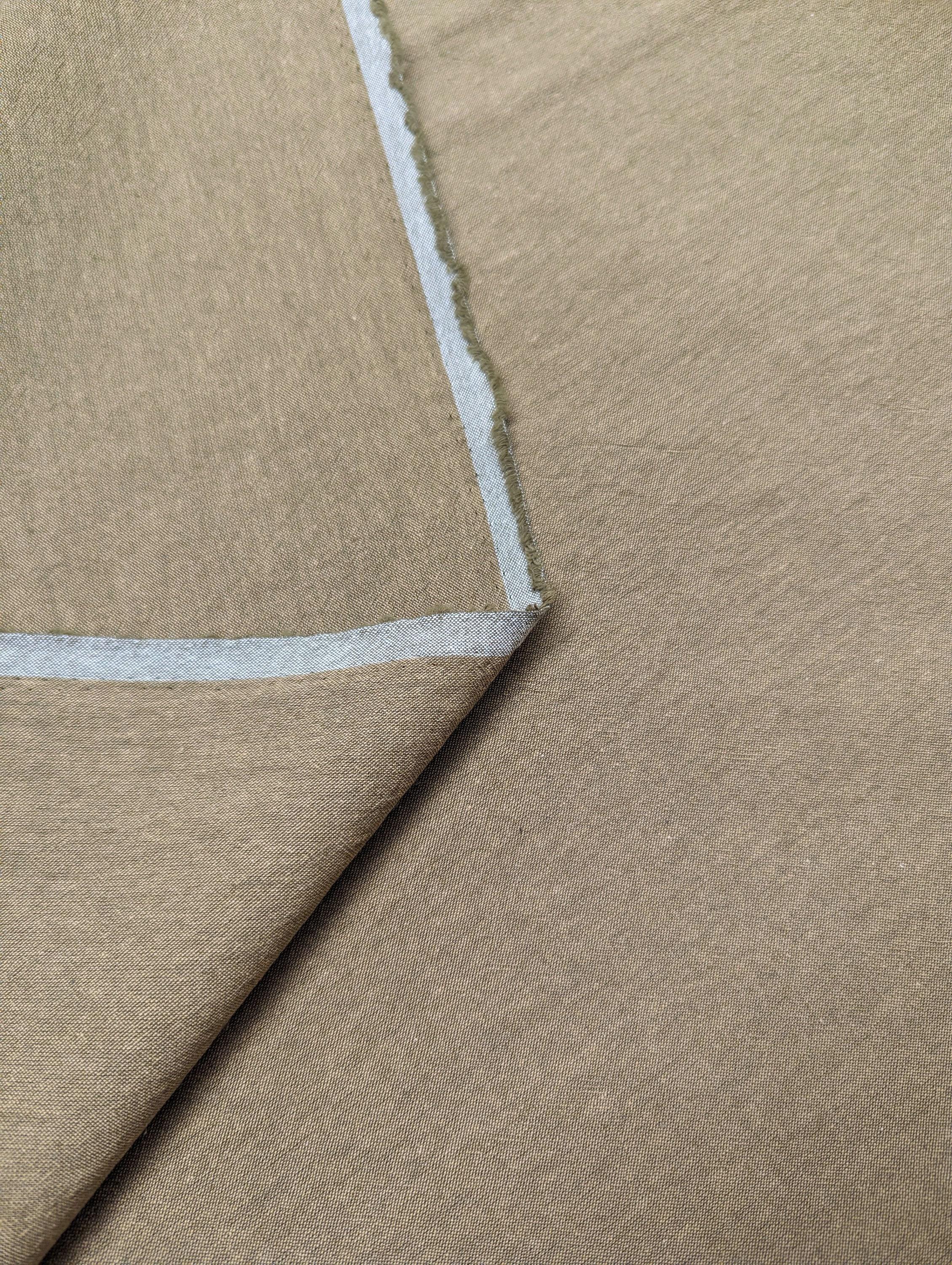 Cosmo - Japanese Yarn Dyed Cotton - Tan Green