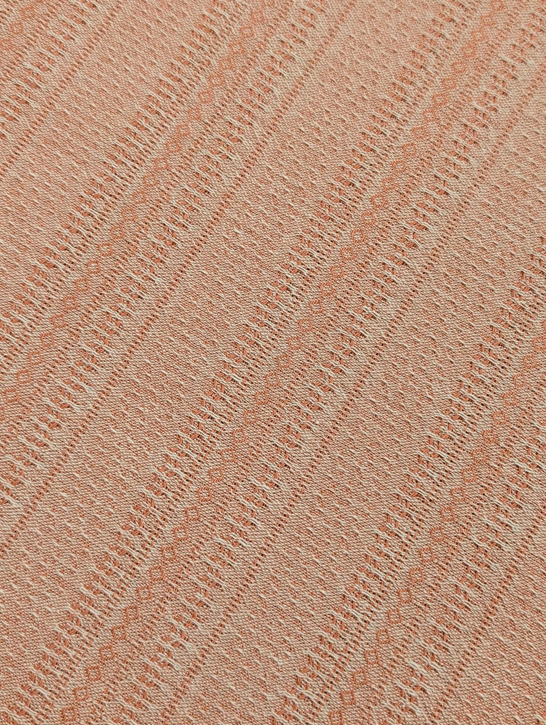 Textile Pantry - Junko Matsuda Yarn Dyed Textured Cotton Fabric - Coral