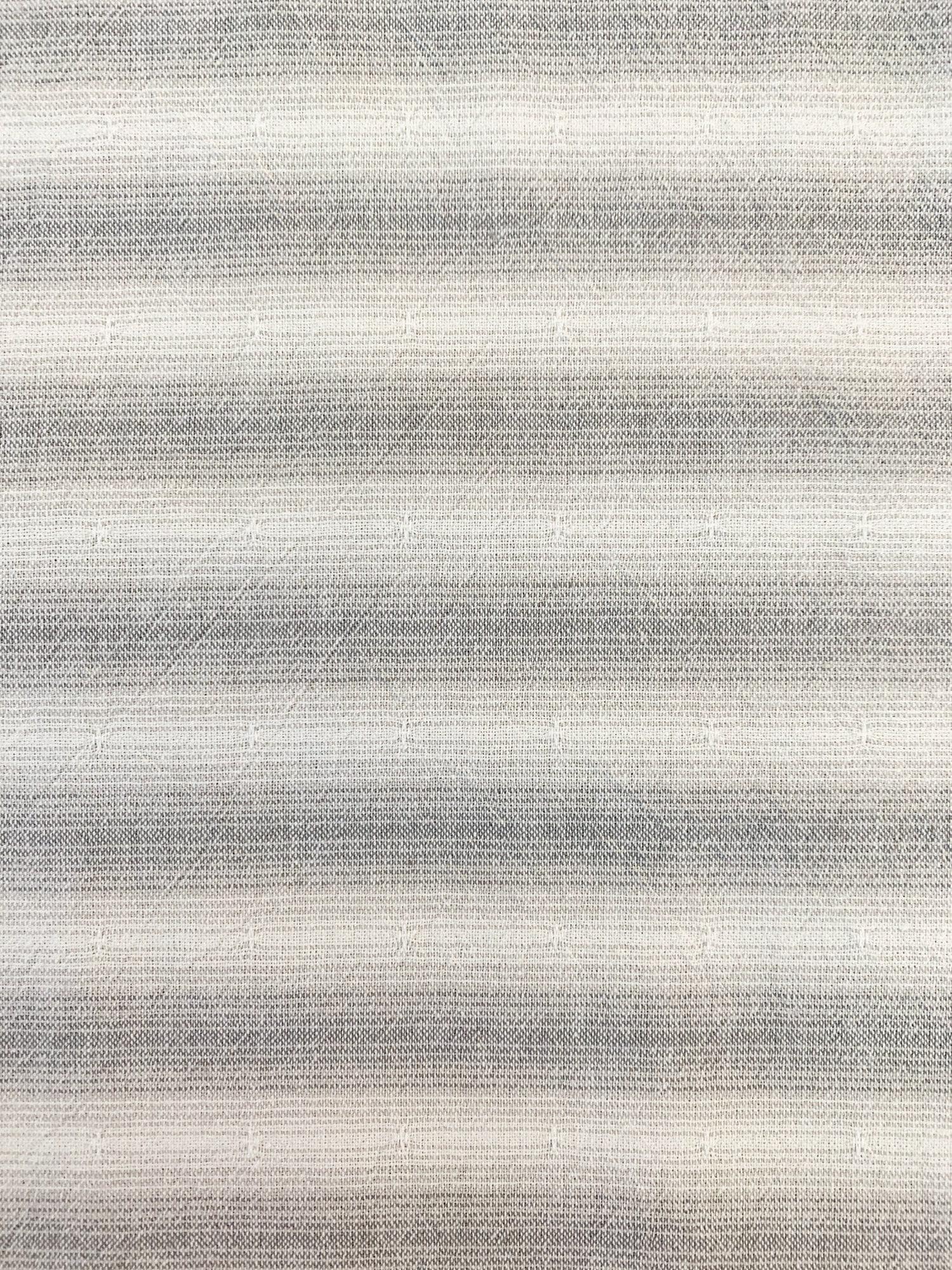 Textile Pantry - Junko Matsuda Woven Stripes Cotton Fabric - White Gray