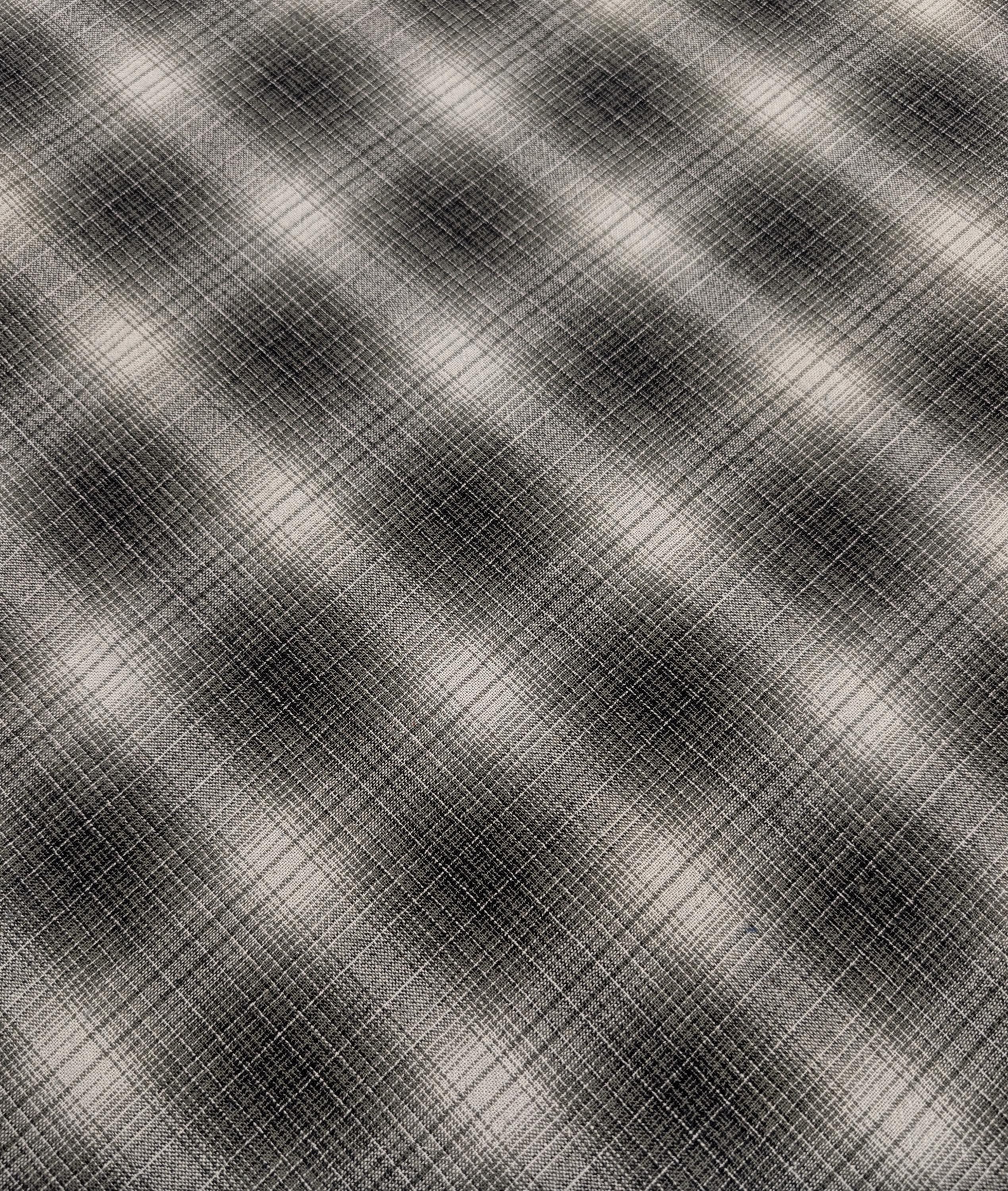 NEW Japanese yarn dyed ombre plaid cotton fabric SY10630S F gray
