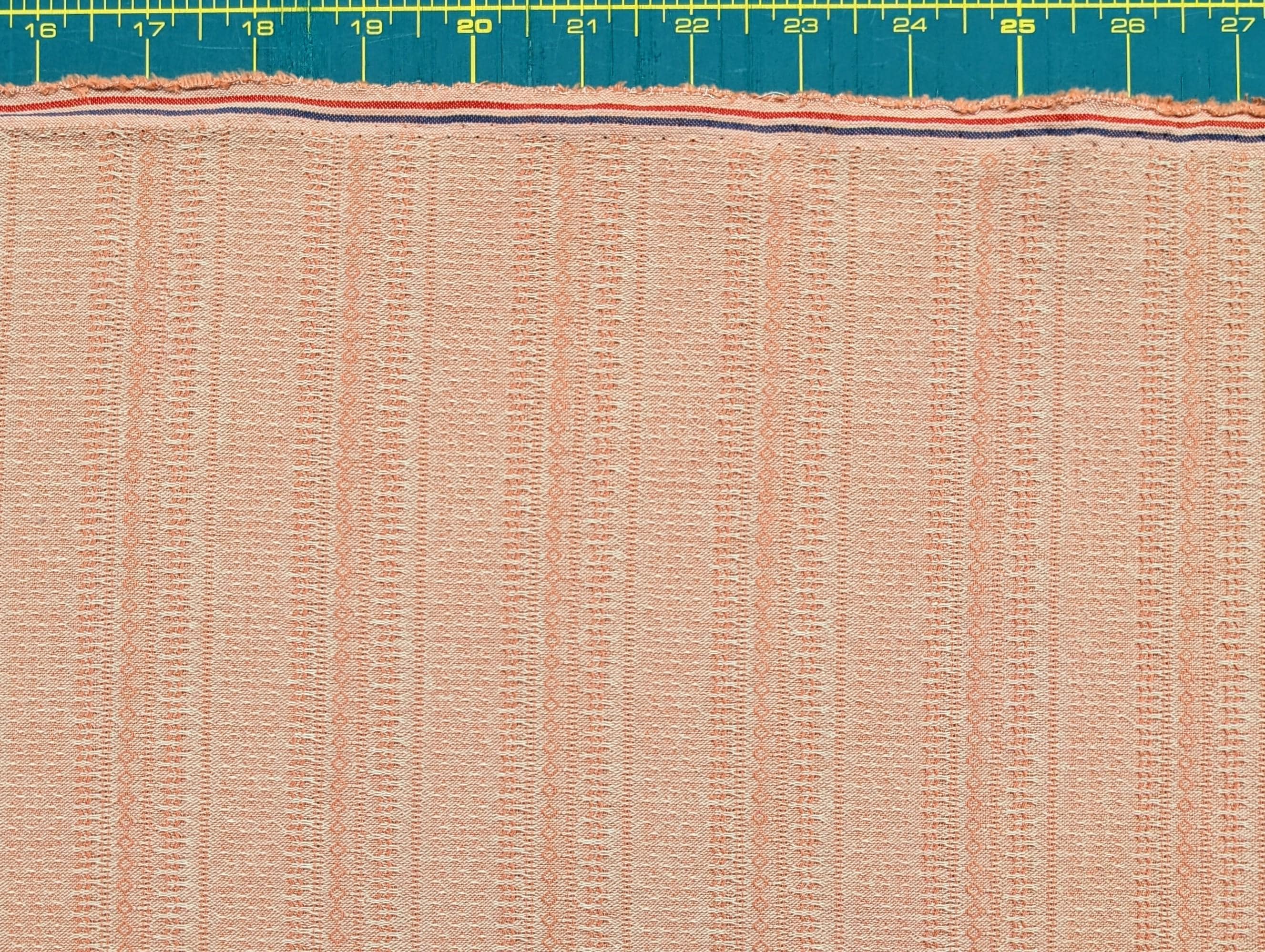 Textile Pantry - Junko Matsuda Yarn Dyed Textured Cotton Fabric - Coral