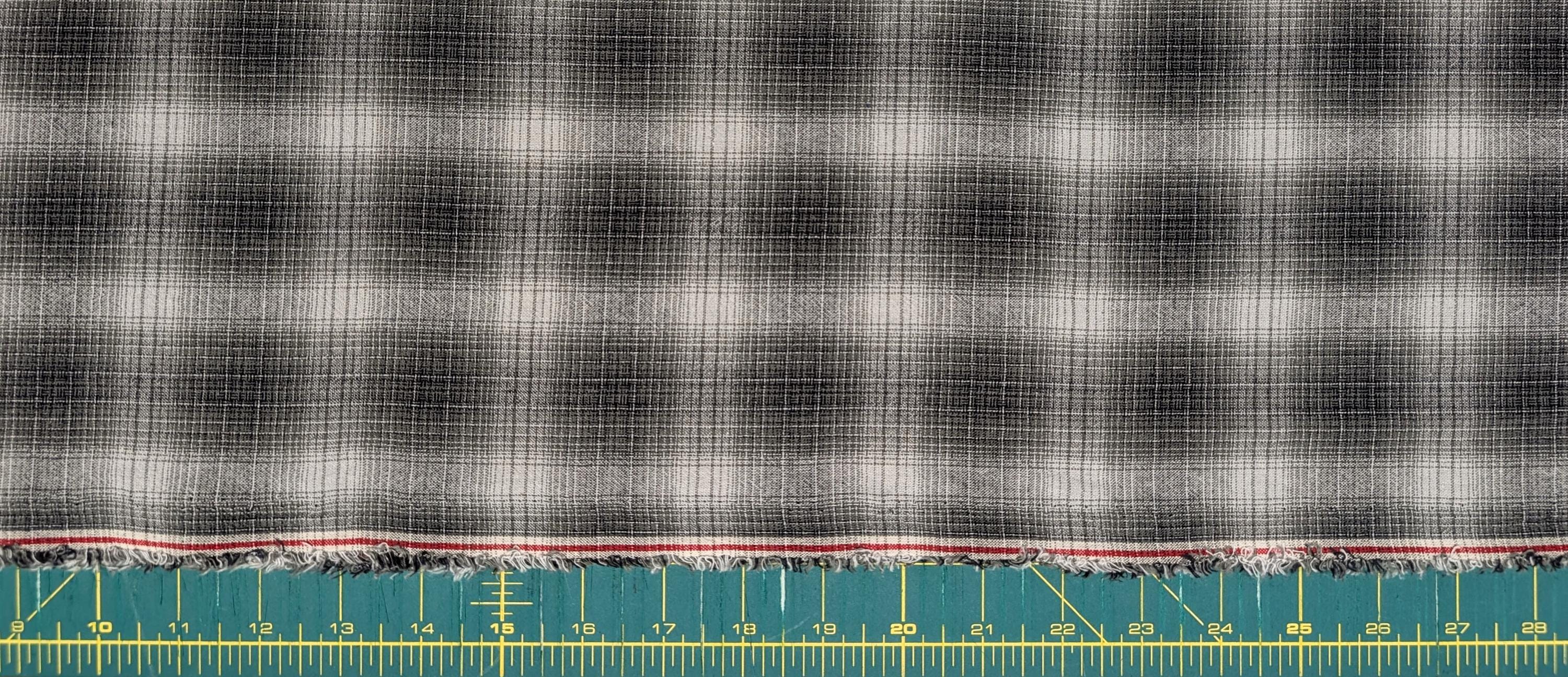 NEW Japanese yarn dyed ombre plaid cotton fabric SY10630S F gray