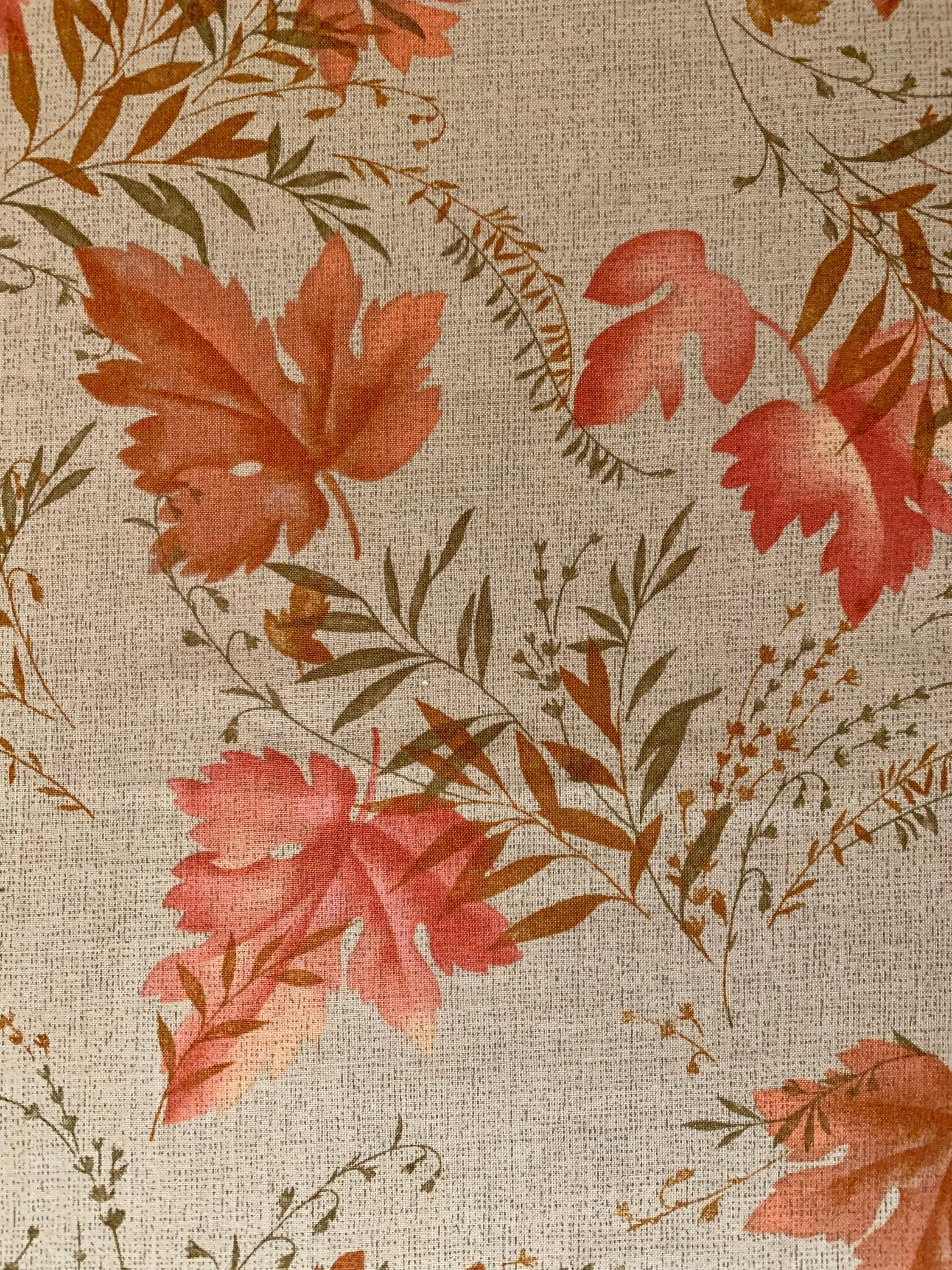 Vancet - Autumn Leaf Taupe-Ism Printed Cotton Taupe - Orange