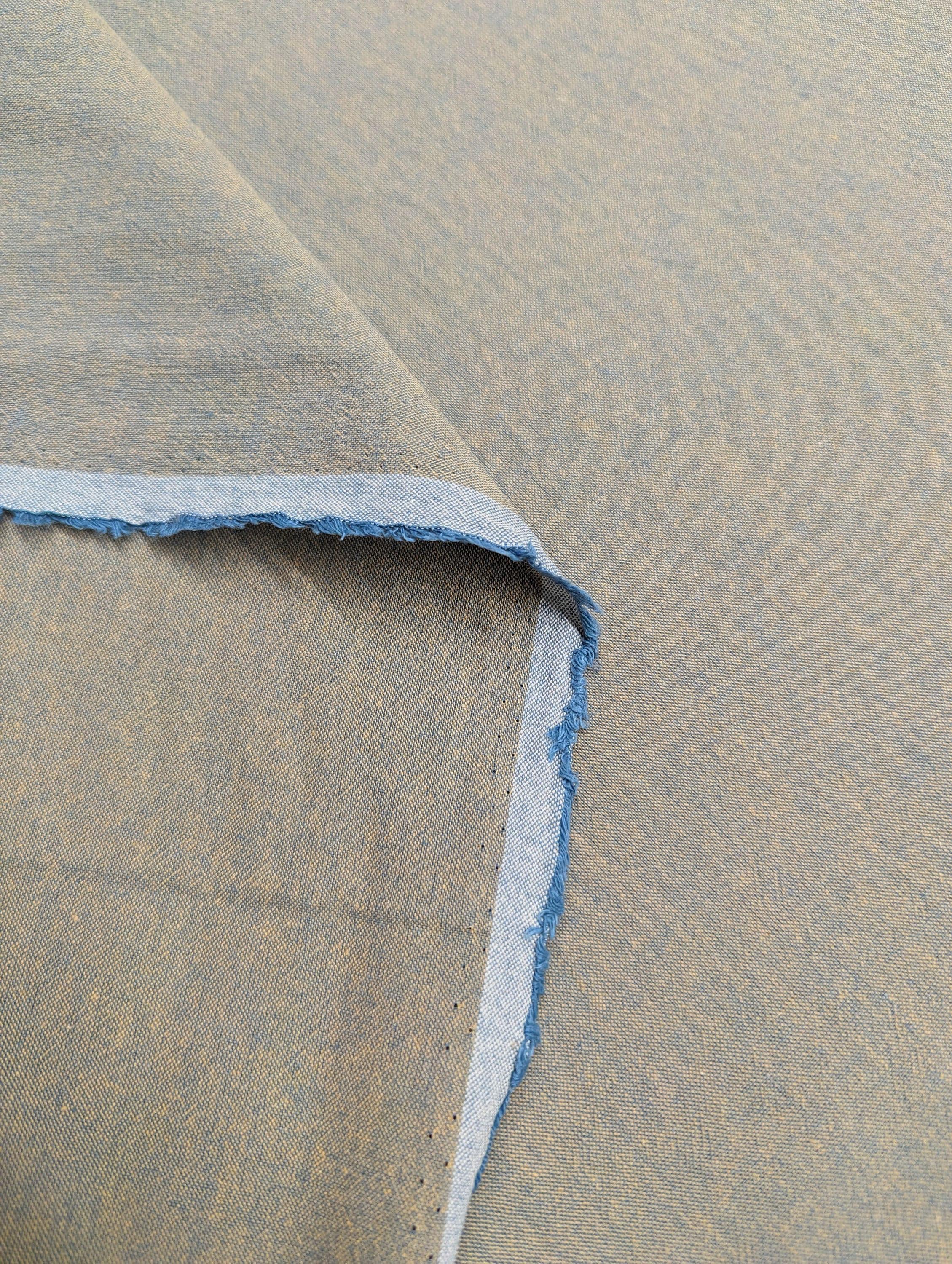 Cosmo - Japanese Yarn Dyed Cotton - Tan Blue