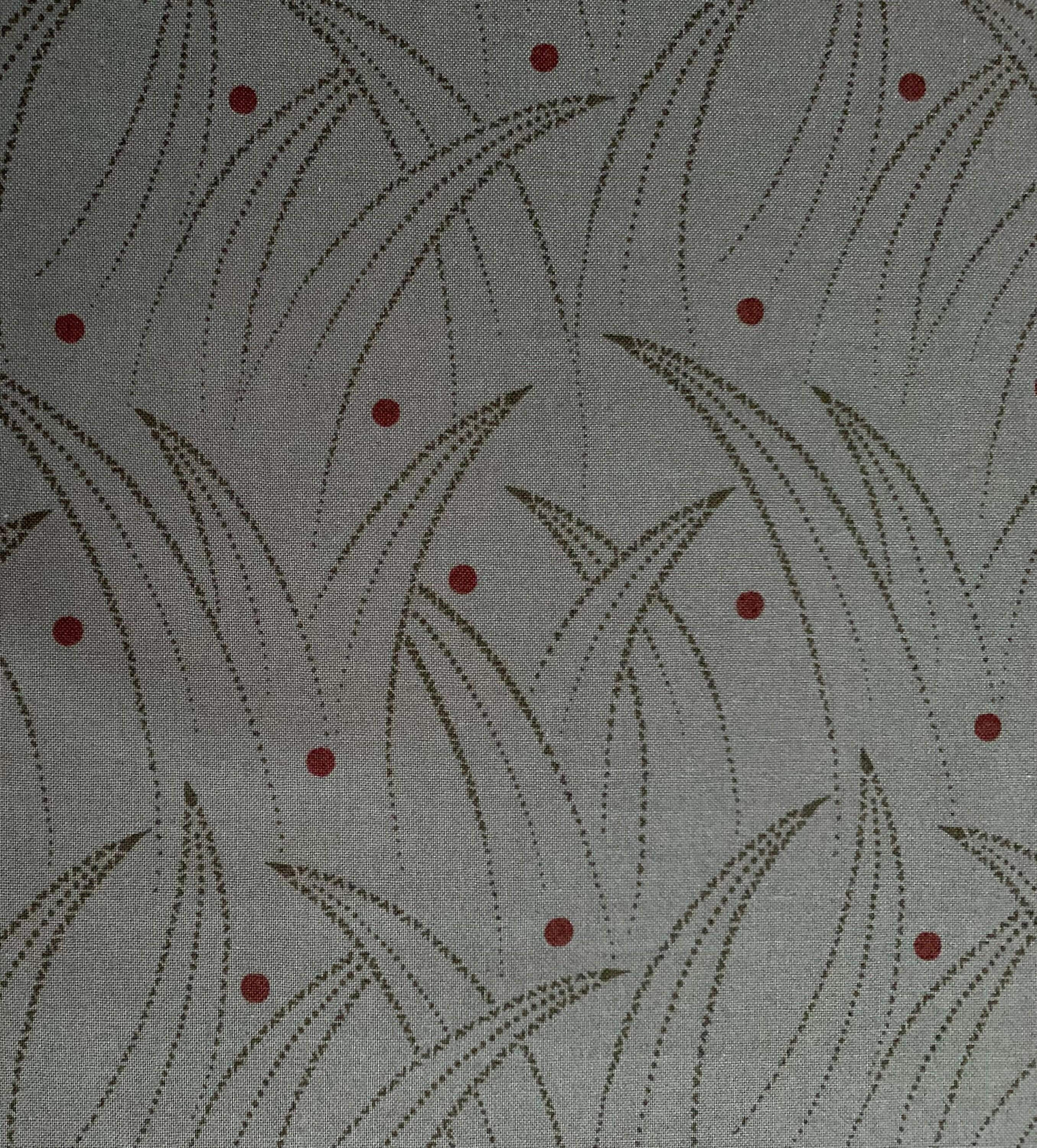 Centenary Collection Japanese printed cotton taupe fabric CE10377S-B gray