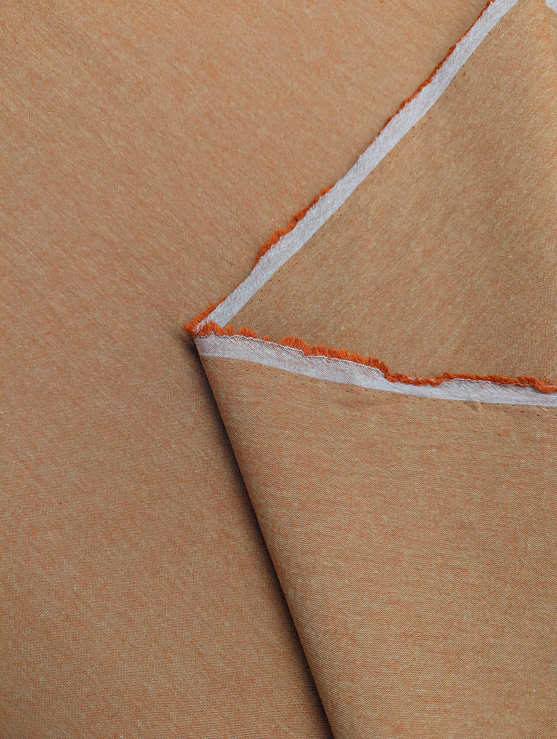 Cosmo - Japanese Yarn Dyed Cotton - Tan Orange