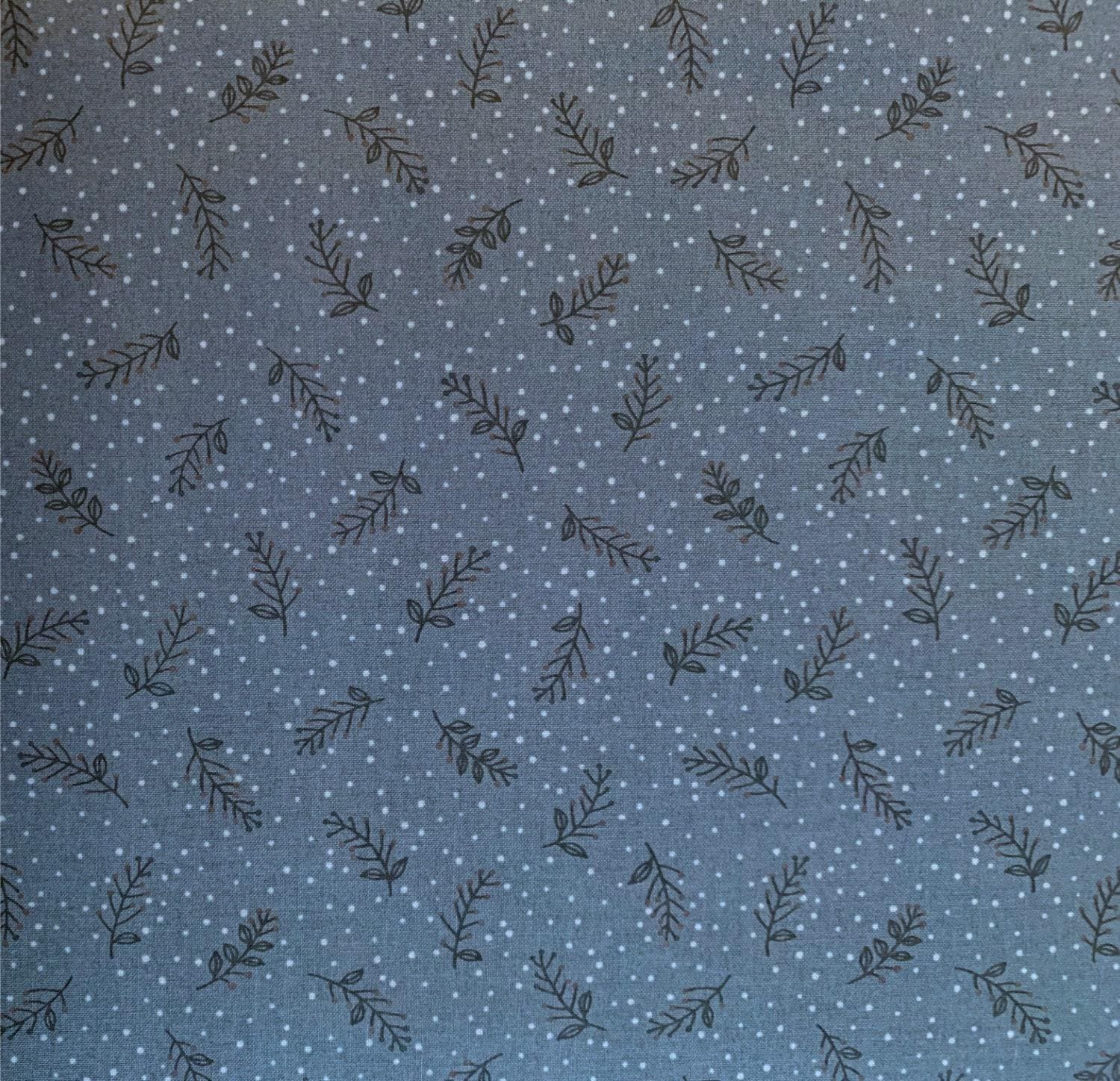 Orimono Imports - La Vie En Rose Cotton Taupe - Slate Blue