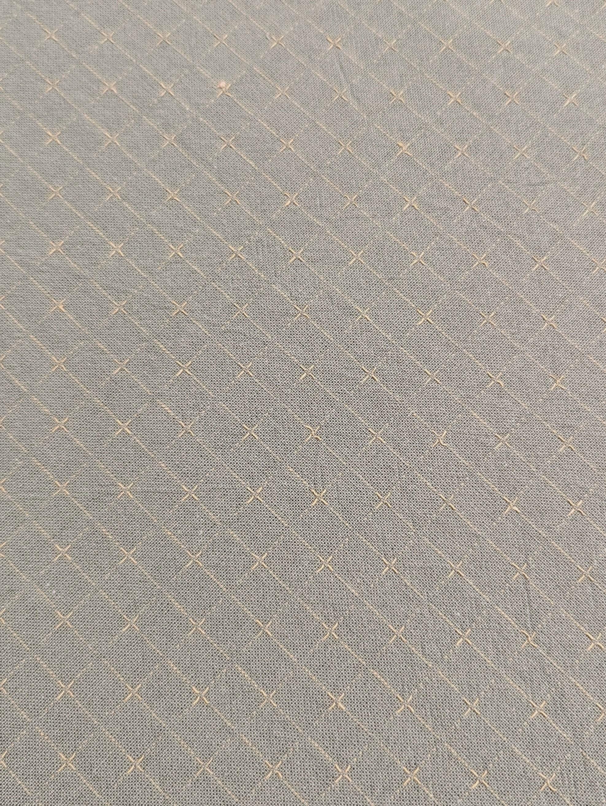 Japanese yarn dyed gridded stitches cotton fabric 4547-352 pale blue