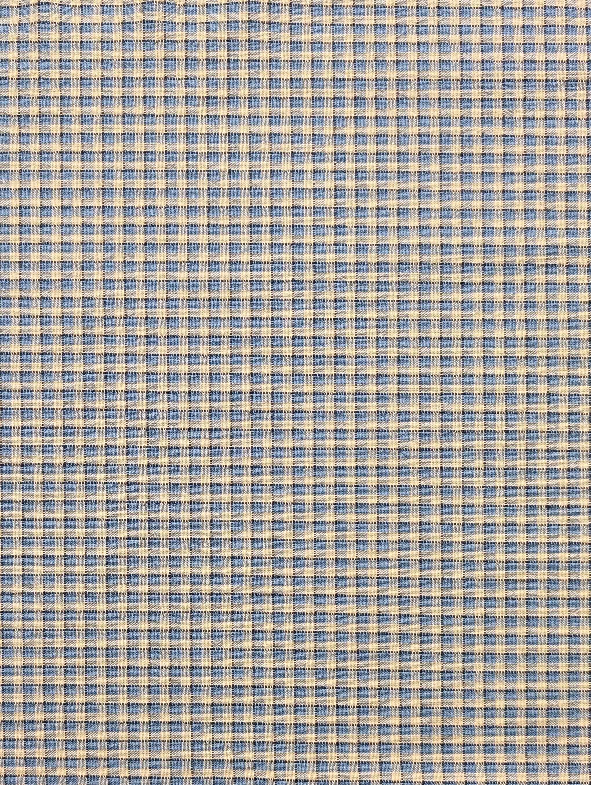 Textile Pantry - Junko Matsuda Yarn Dyed Gingham Cotton Fabric - Blue