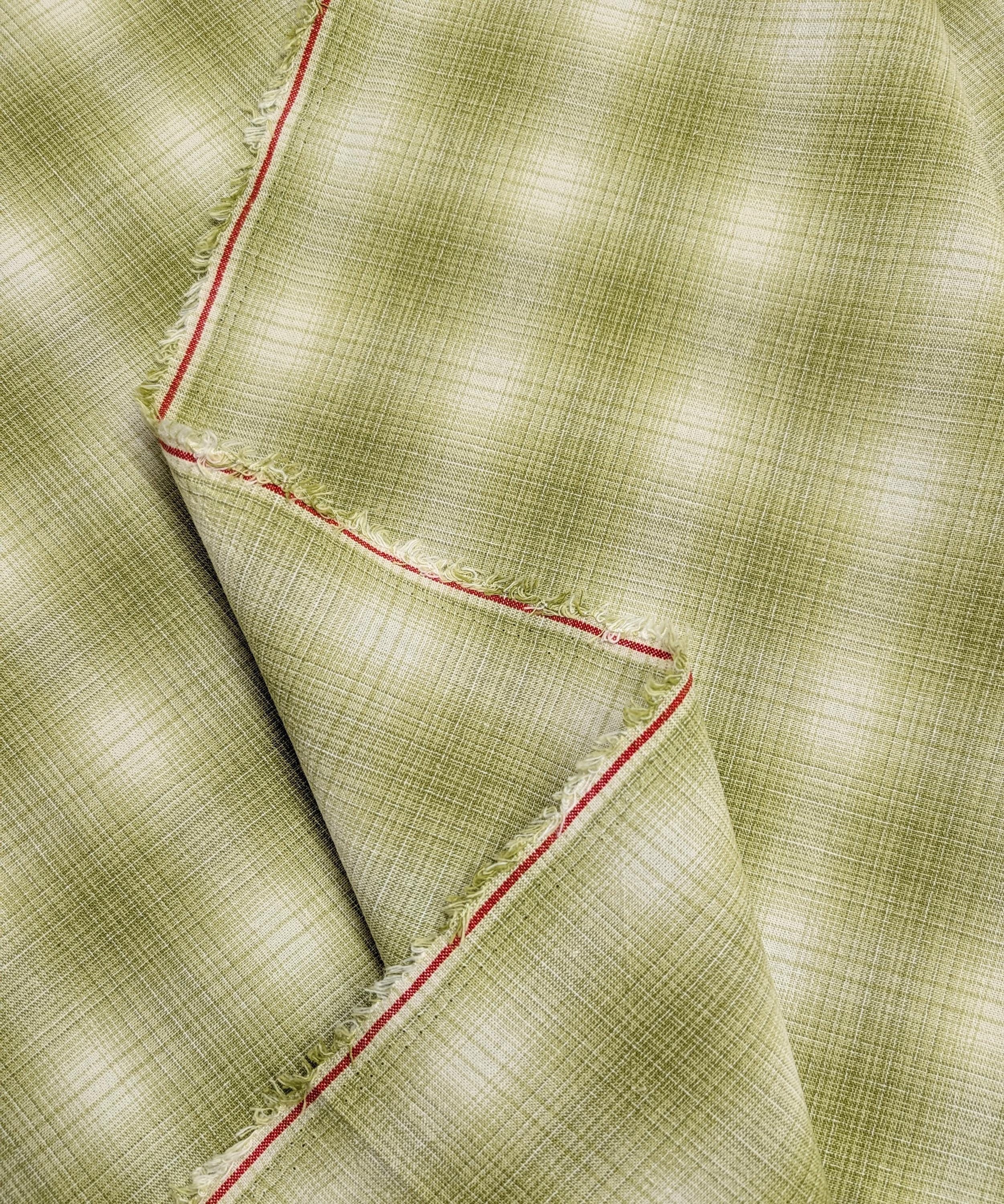 NEW Japanese yarn dyed ombre plaid cotton fabric SY10630S C green