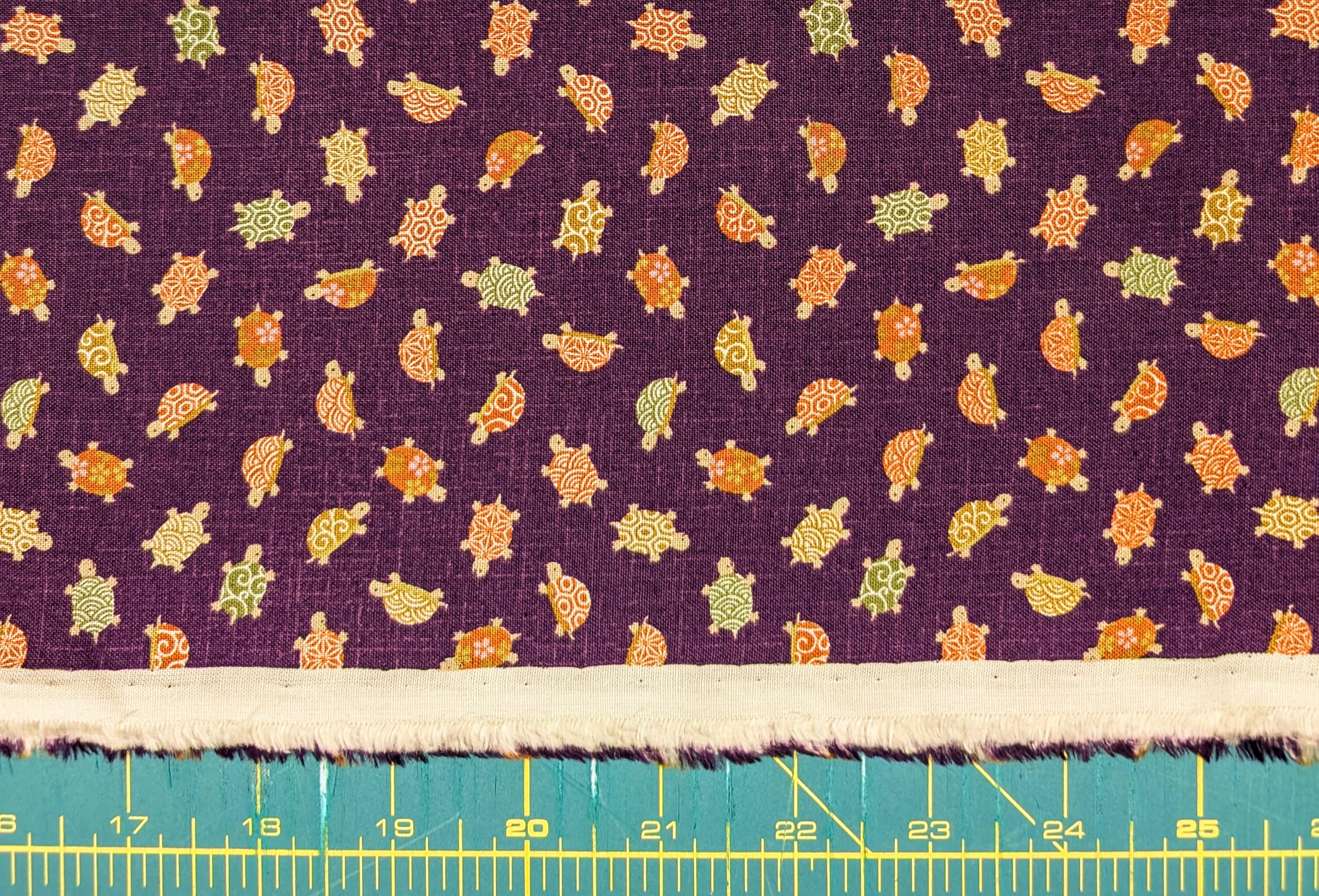 Sevenberry Patterned Turtles Japanese cotton fabric 88234-3-4 purple