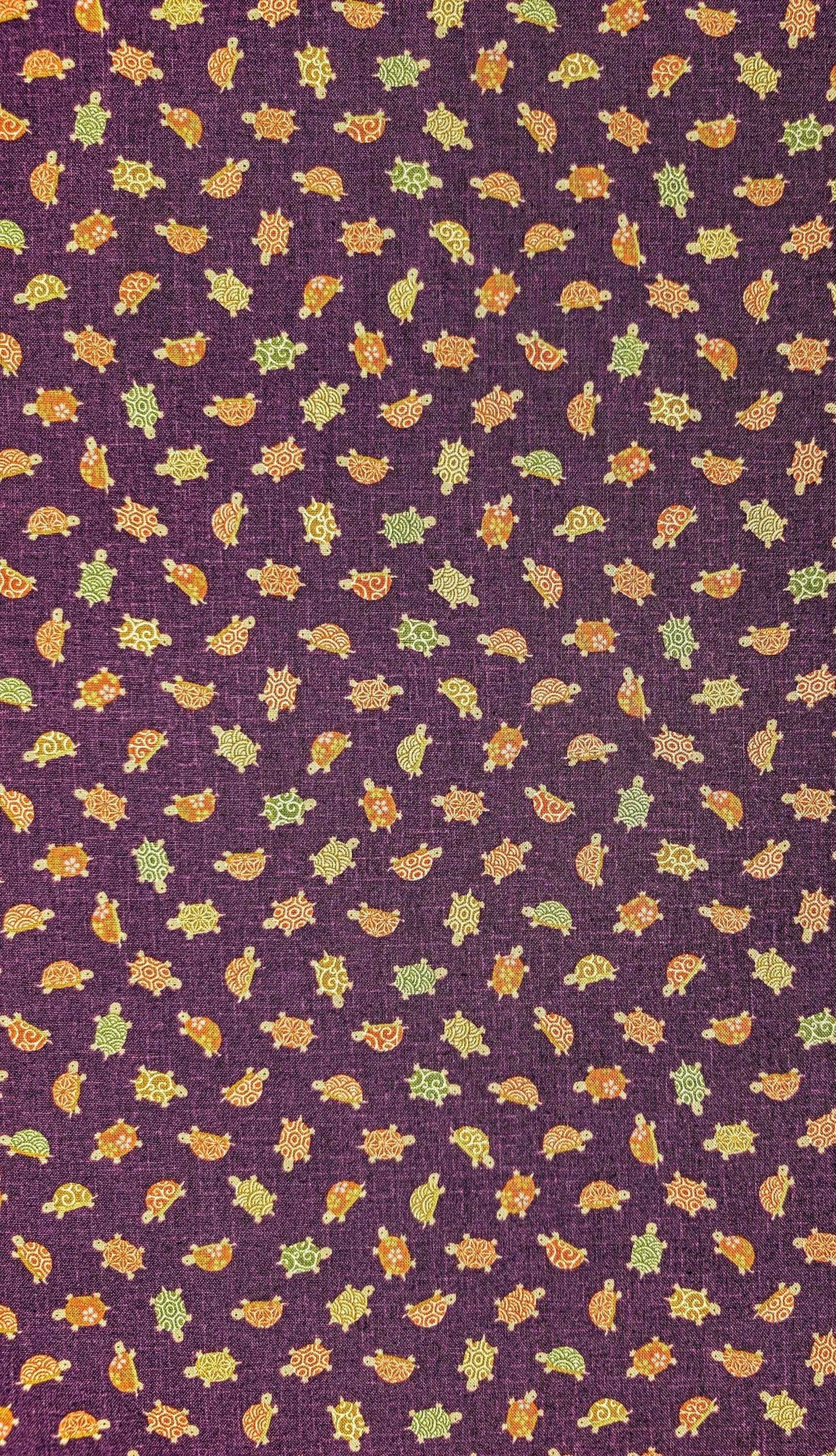 Sevenberry Patterned Turtles Japanese cotton fabric 88234-3-4 purple