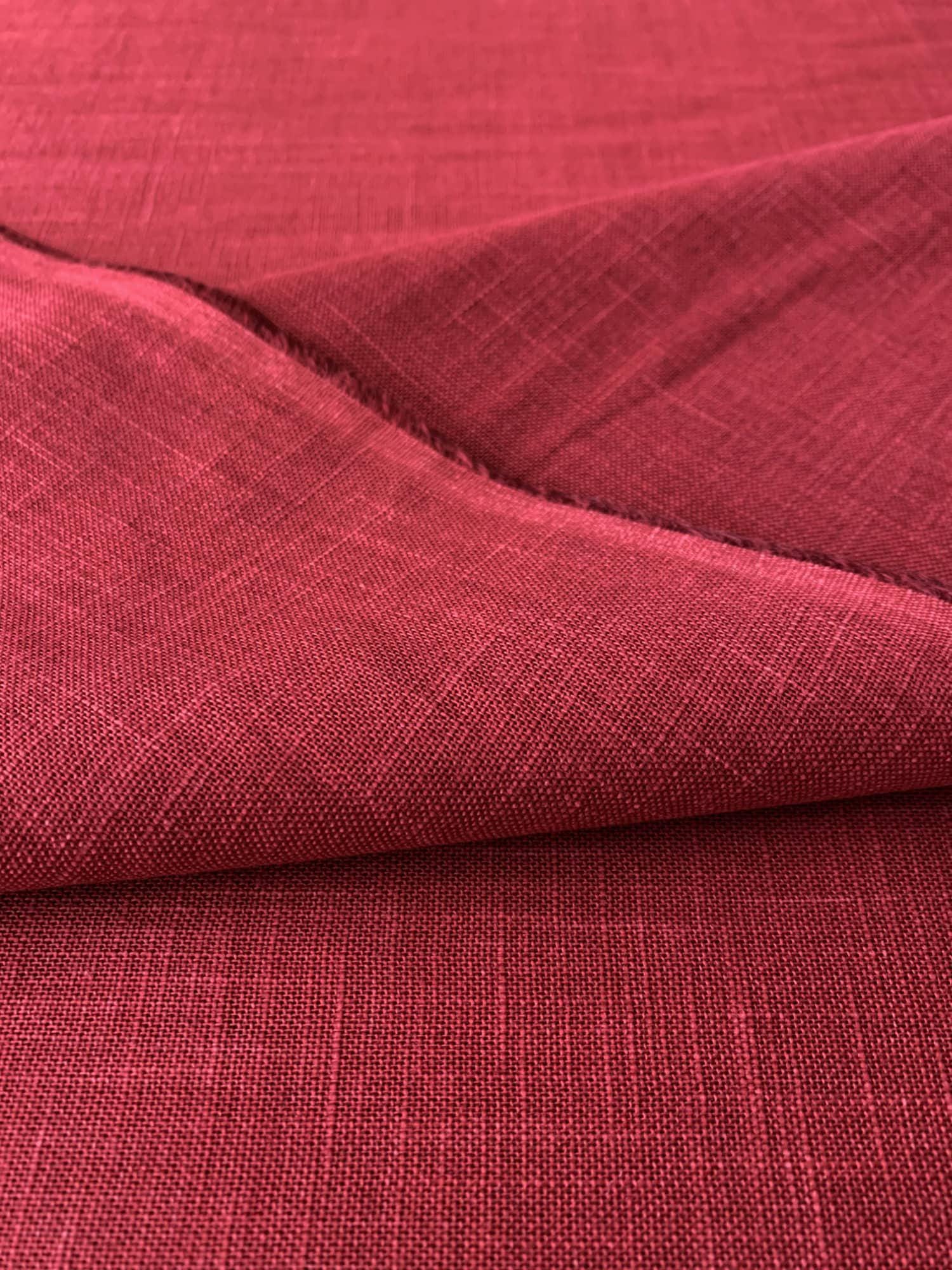Sevenberry - Heathered Solids Cotton Fabric - Cherry Red