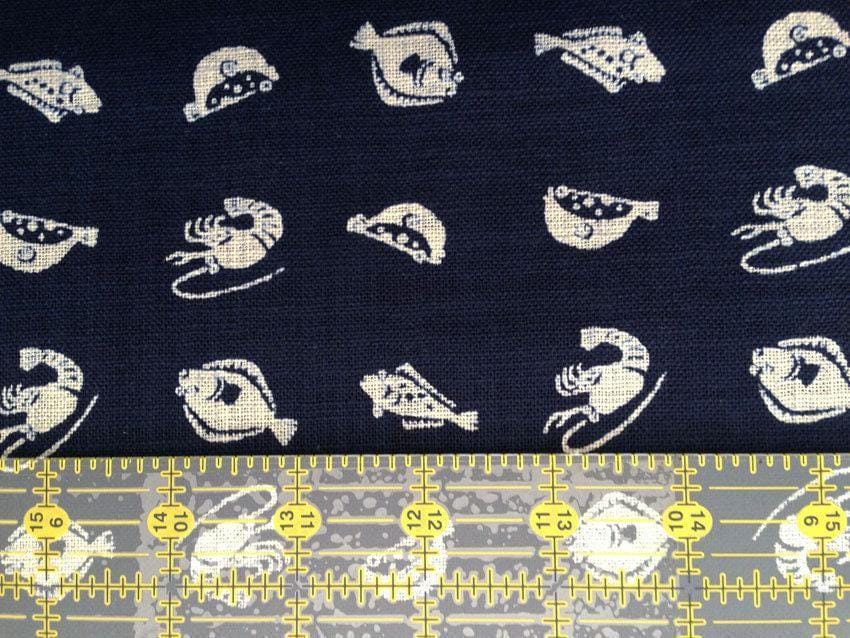 Sevenberry - 30 Pieces Fat Quarter Nara Homespun Fabric Bundle - Indigo Blue