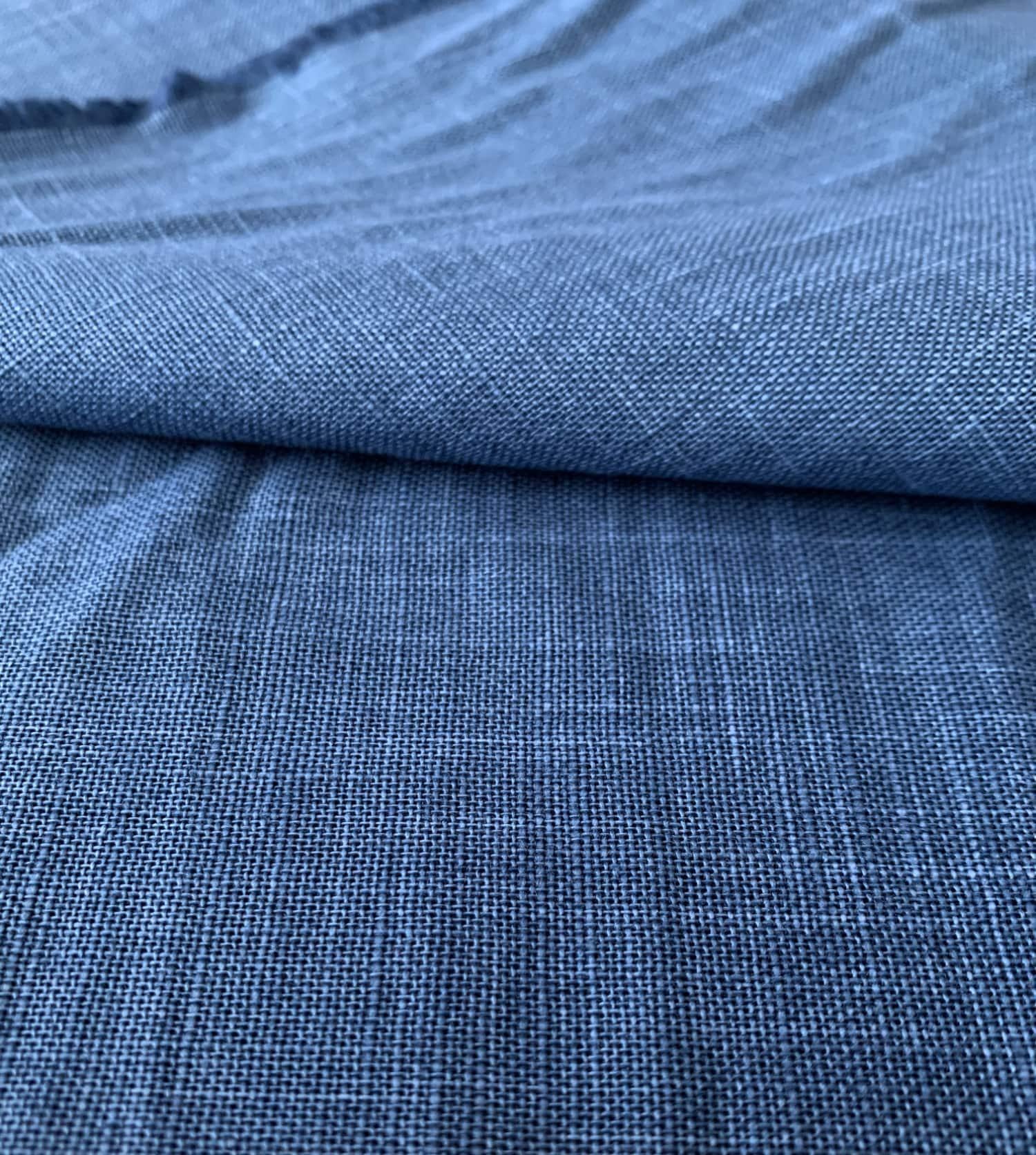 Sevenberry - Heathered Solids Cotton Fabric - Faded Denim Blue