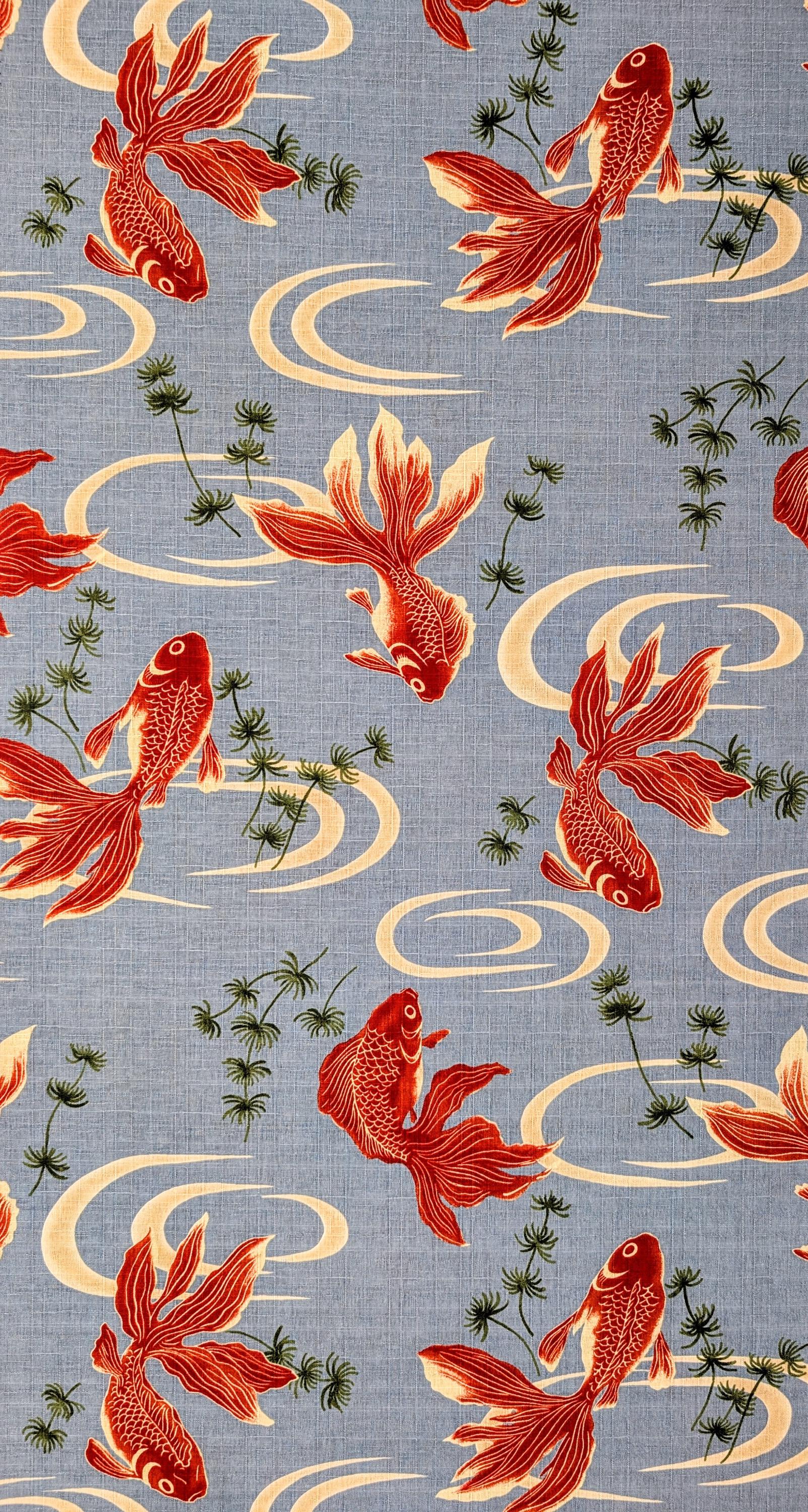 NEW Hokkoh Kingyo Japanese cotton dobby fabric 1025-1100-2-B light blue