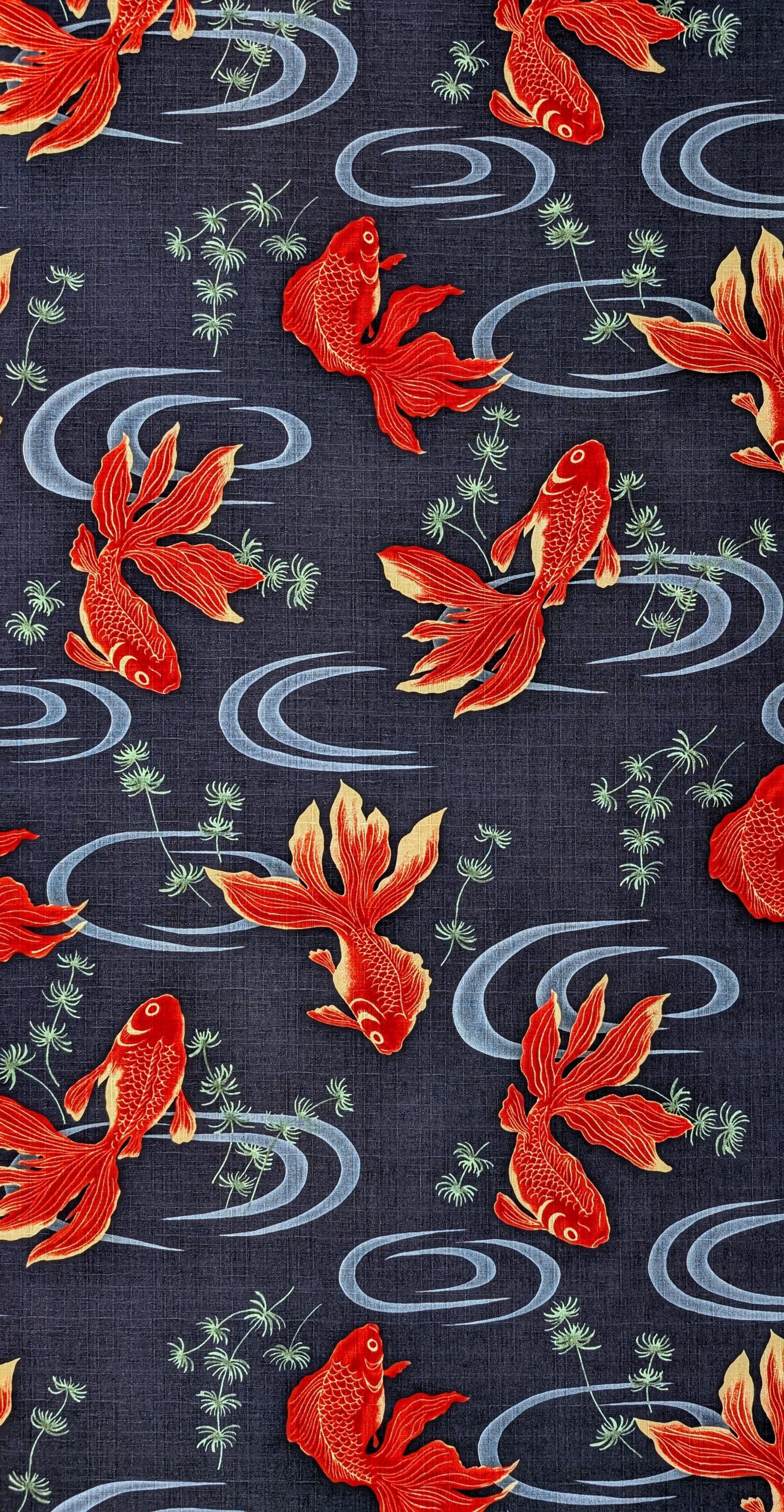 NEW Hokkoh Kingyo Japanese cotton dobby fabric 1025-1100-2-D navy blue