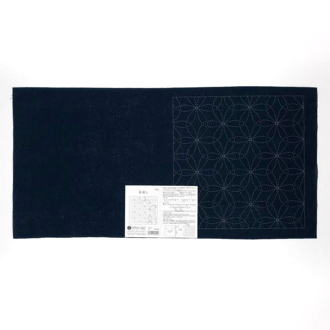 Olympus - Hana-zashi Cotton Sashiko Sampler Cloth - Navy