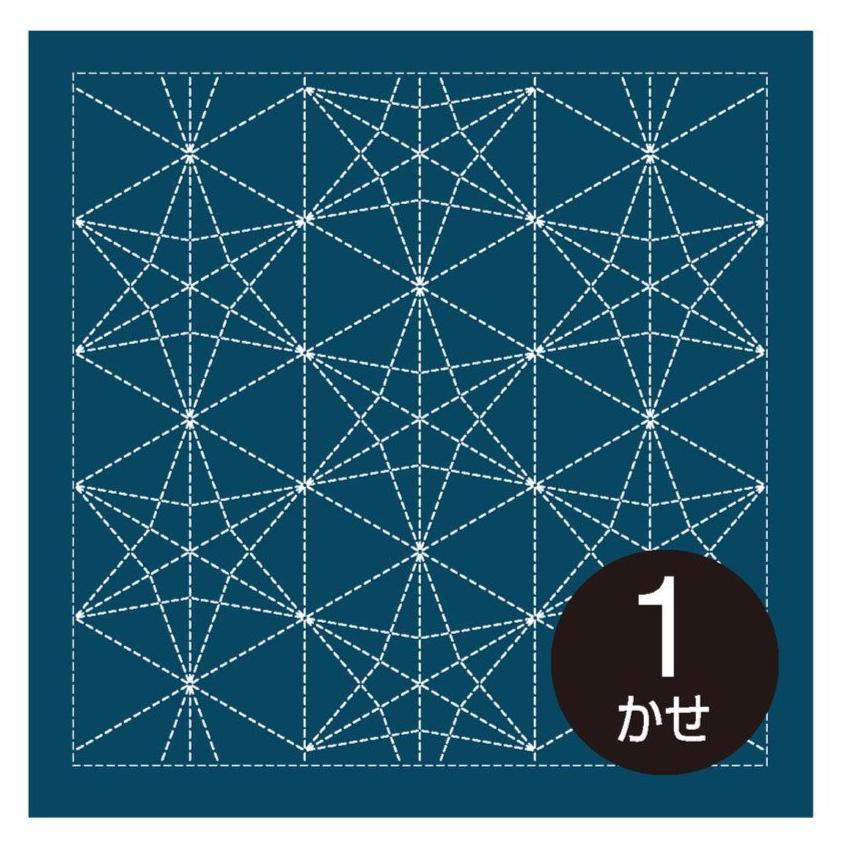 Olympus - Nagomi Collection "Kasane-Rindou" Cotton Sashiko Sampler Cloth - Navy