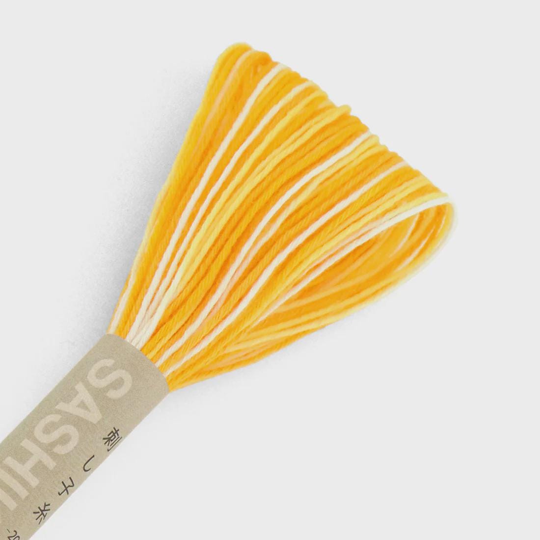 NEW Olympus - #55 Bright Variegated Yellow Japanese Cotton Sashiko thread 20 meter skein