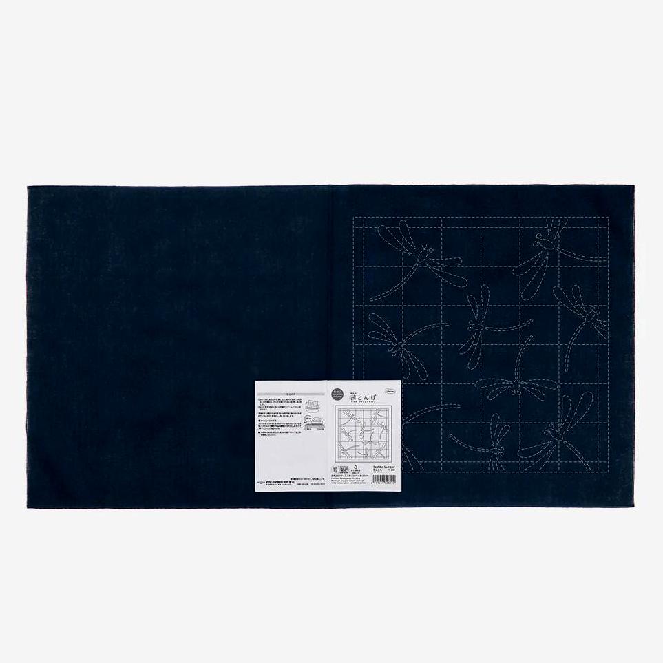 Olympus - Dragonfly Cotton Sashiko Sampler Cloth - Navy