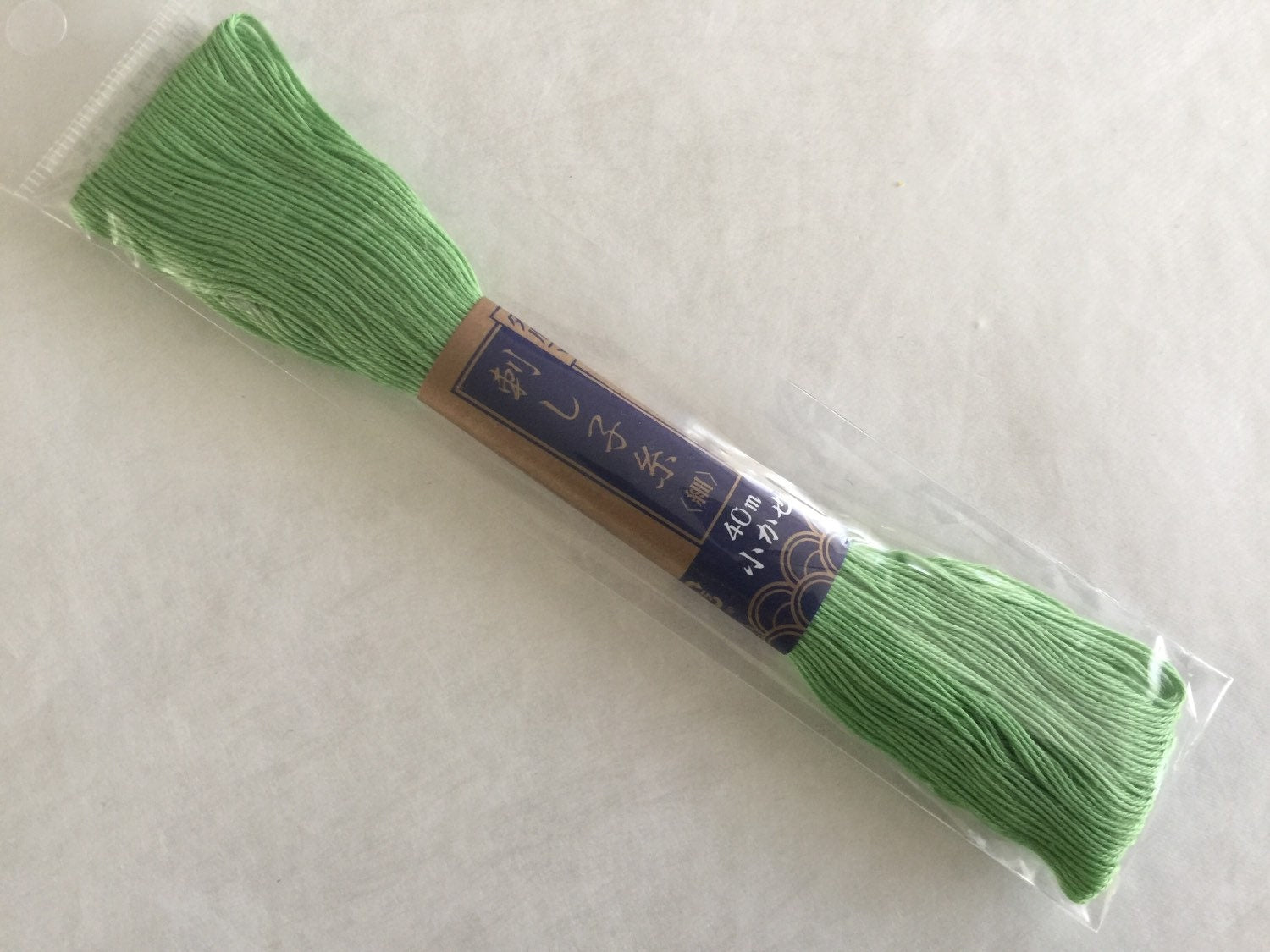 Yokota - Cotton Sashiko Thread 40m Skein - #12 Light Green