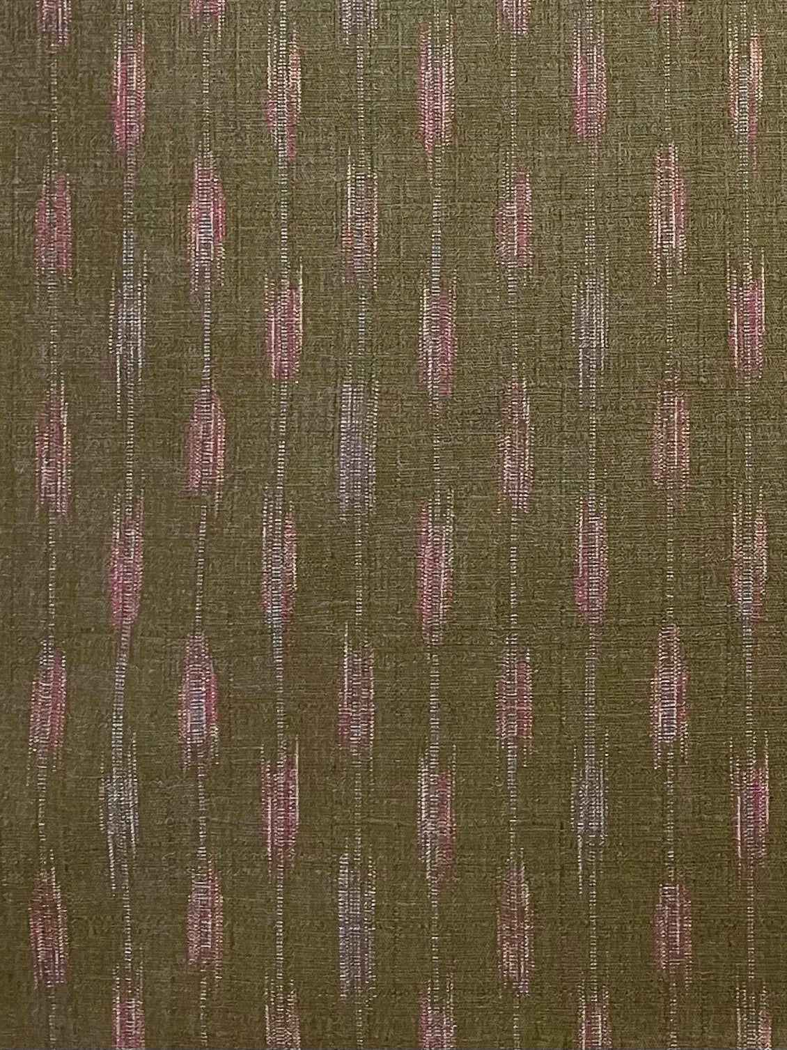 Morikiku - Arrows Cotton Dobby Fabric - Olive Green