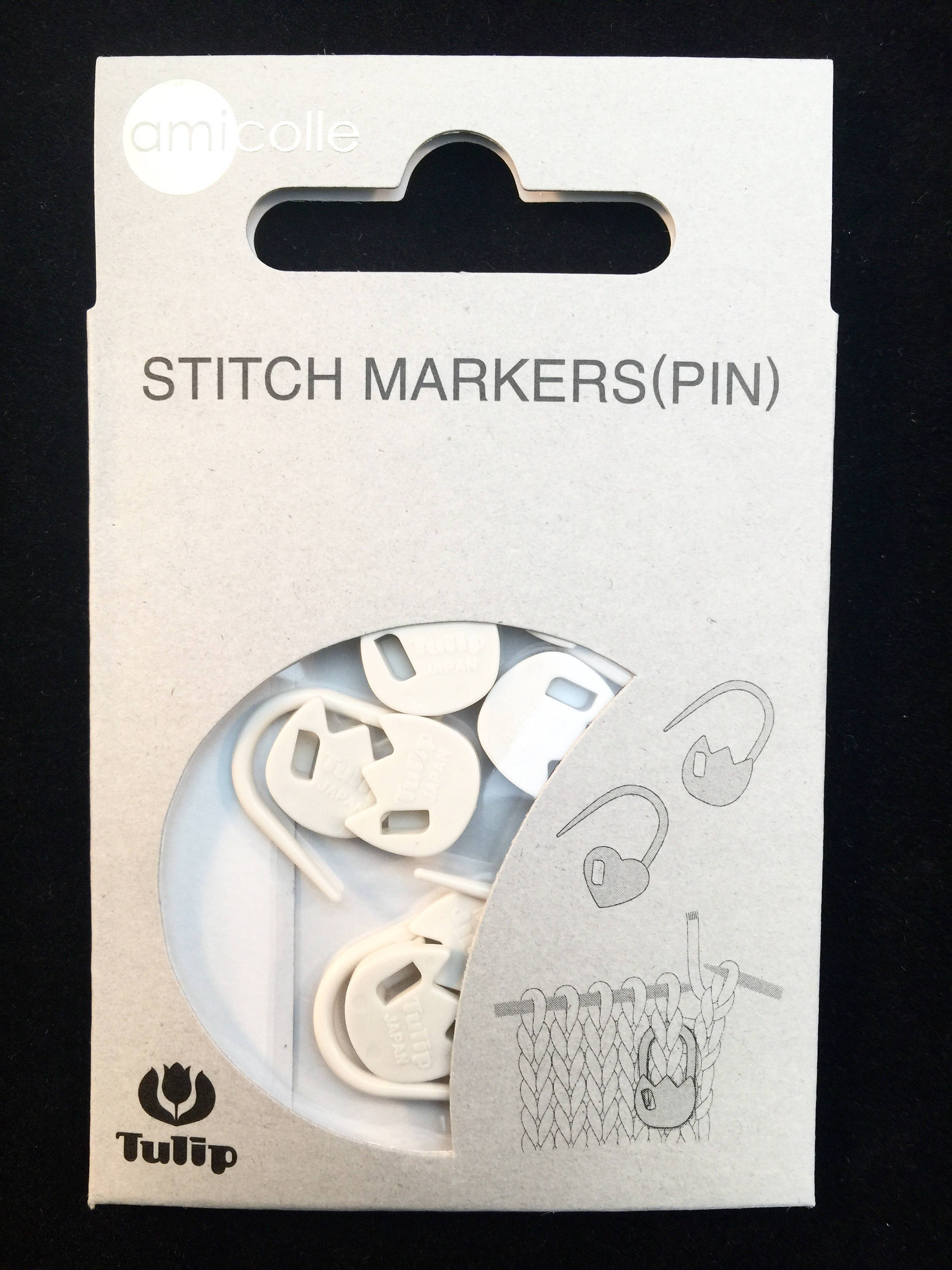 Tulip - "Tulip" Stitch Marker Pin Amicolle Knitting Accessories - White