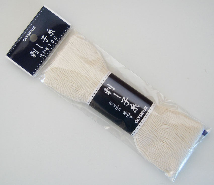 Olympus #102 Japanese cotton Sashiko thread OFF WHITE 100 meter skein