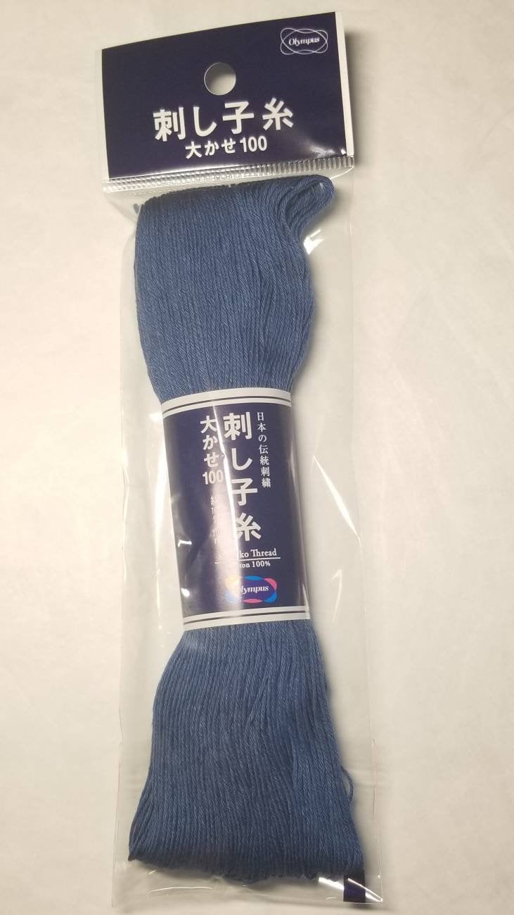 Olympus #109 Japanese cotton Sashiko thread COBALT BLUE 100 meter skein
