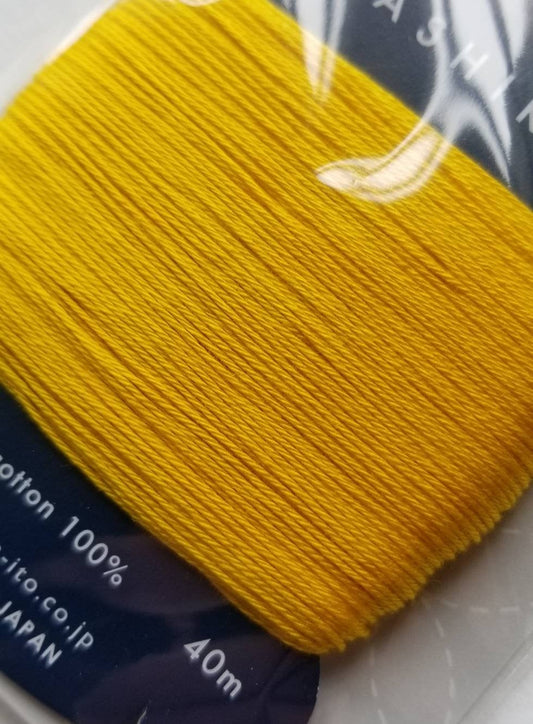 Daruma #204 SUNFLOWER Japanese Cotton SASHIKO thread 40 meter skein 20/4 向日葵 sunflower yellow
