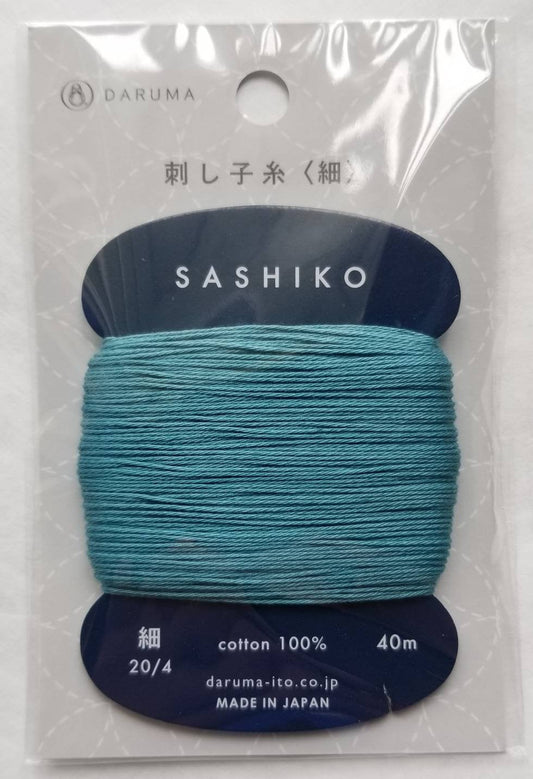 Daruma #205 PEACOCK Japanese Cotton SASHIKO thread 40 meter skein 20/4