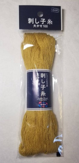 Olympus #106 Japanese cotton Sashiko thread WHEAT 100 meter skein