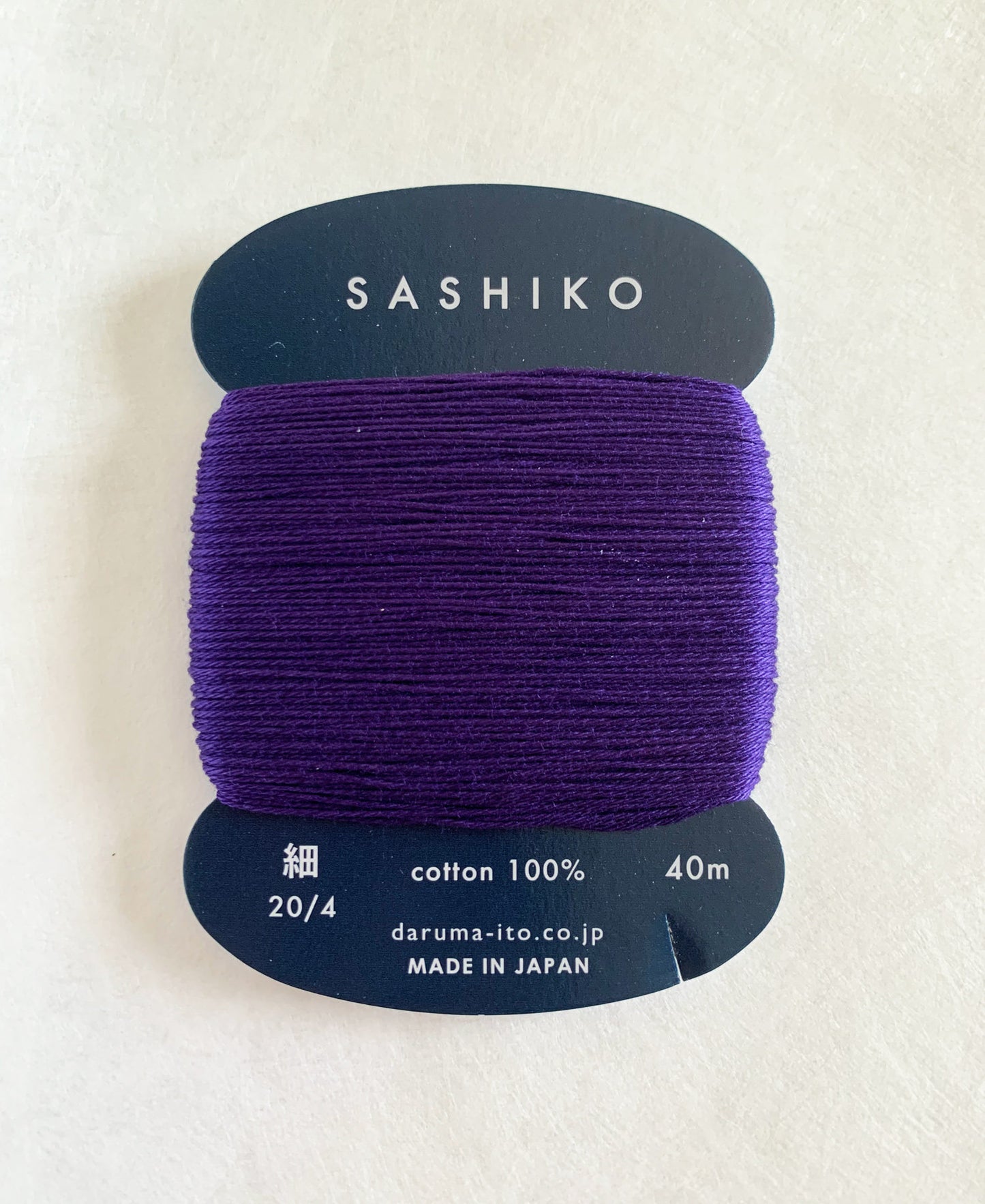 Daruma #223 GRAPE Japanese Cotton SASHIKO thread 40 meter card 20/4 ぶどう grape purple