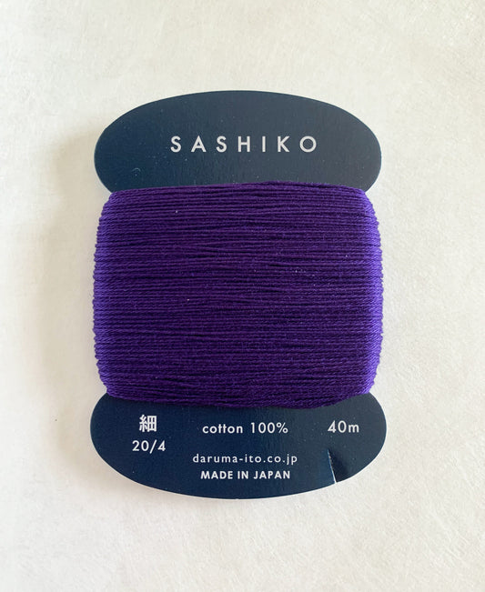 Daruma #223 GRAPE Japanese Cotton SASHIKO thread 40 meter card 20/4 ぶどう grape purple
