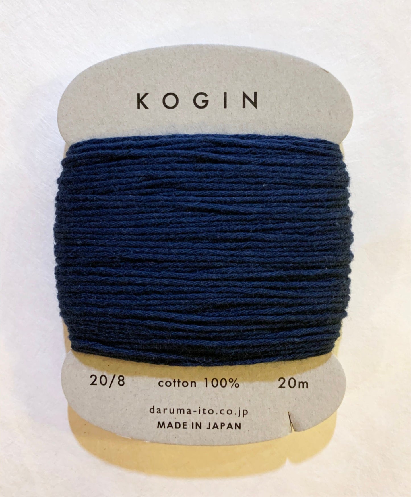 Daruma #7 INDIGO BLUE Japanese Cotton KOGIN thread 20 meter skein 20/8