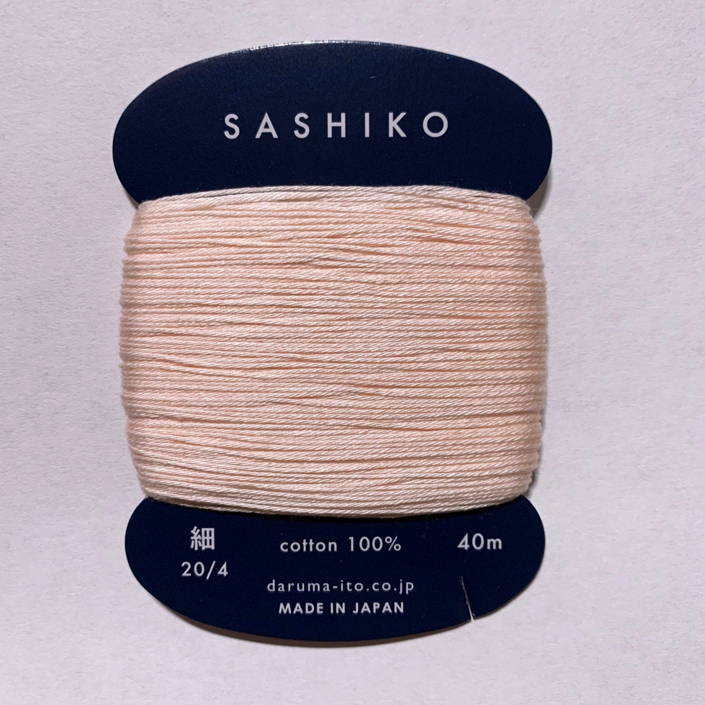 Daruma #209 CHERRY BOSSOM Japanese Cotton SASHIKO thread 40 meter card 20/4