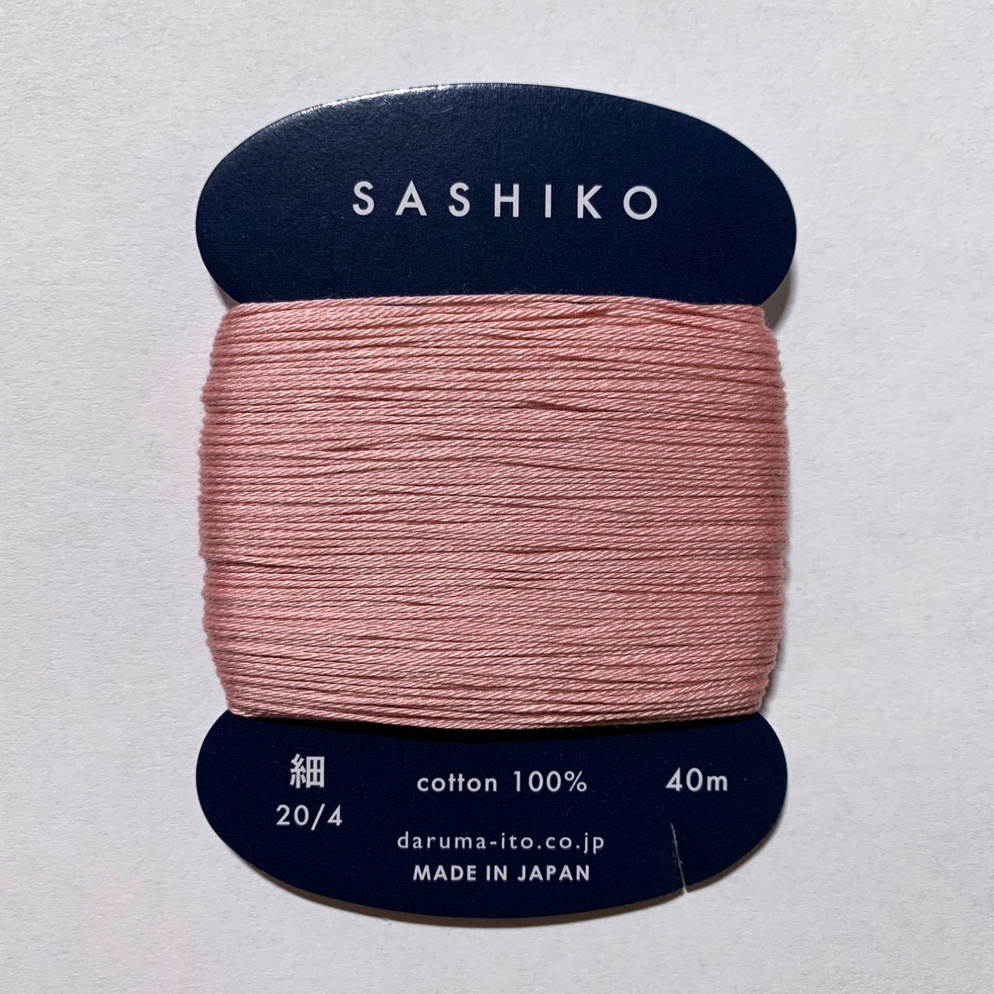 Daruma #211 PLUM BLOSSOM Japanese Cotton SASHIKO thread 40 meter card 20/4 こうばい blossom pink