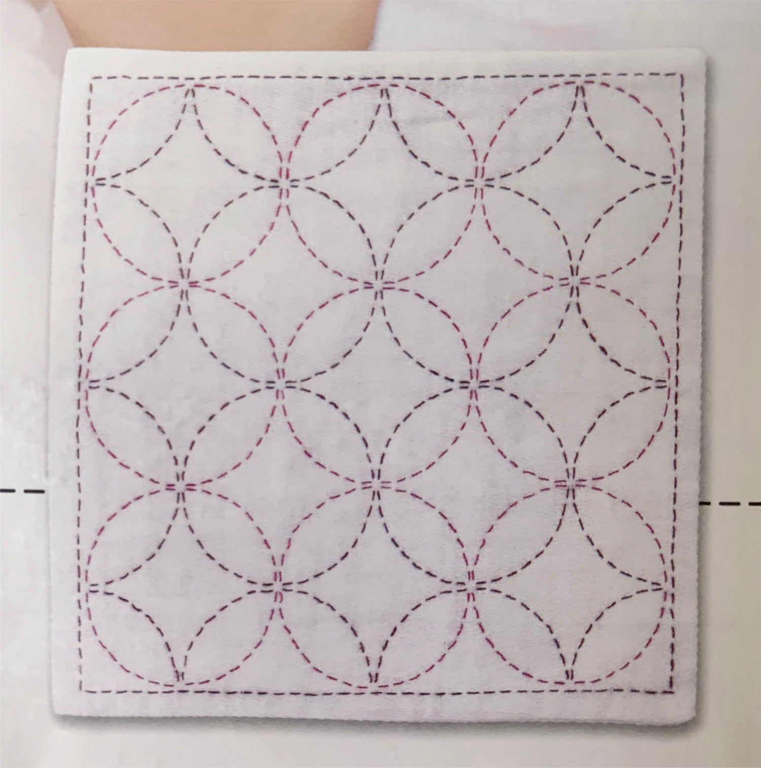 Olympus - Shippou Tsunagi Sashiko Handkerchief Sampler Kit - White