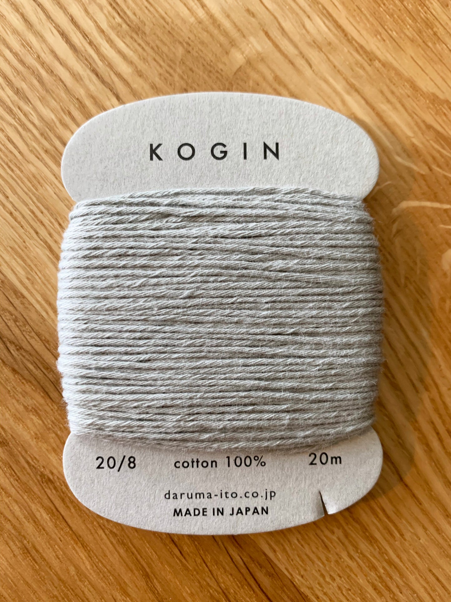 Daruma #10 GRAY Japanese Cotton KOGIN thread 20 meter skein 20/8